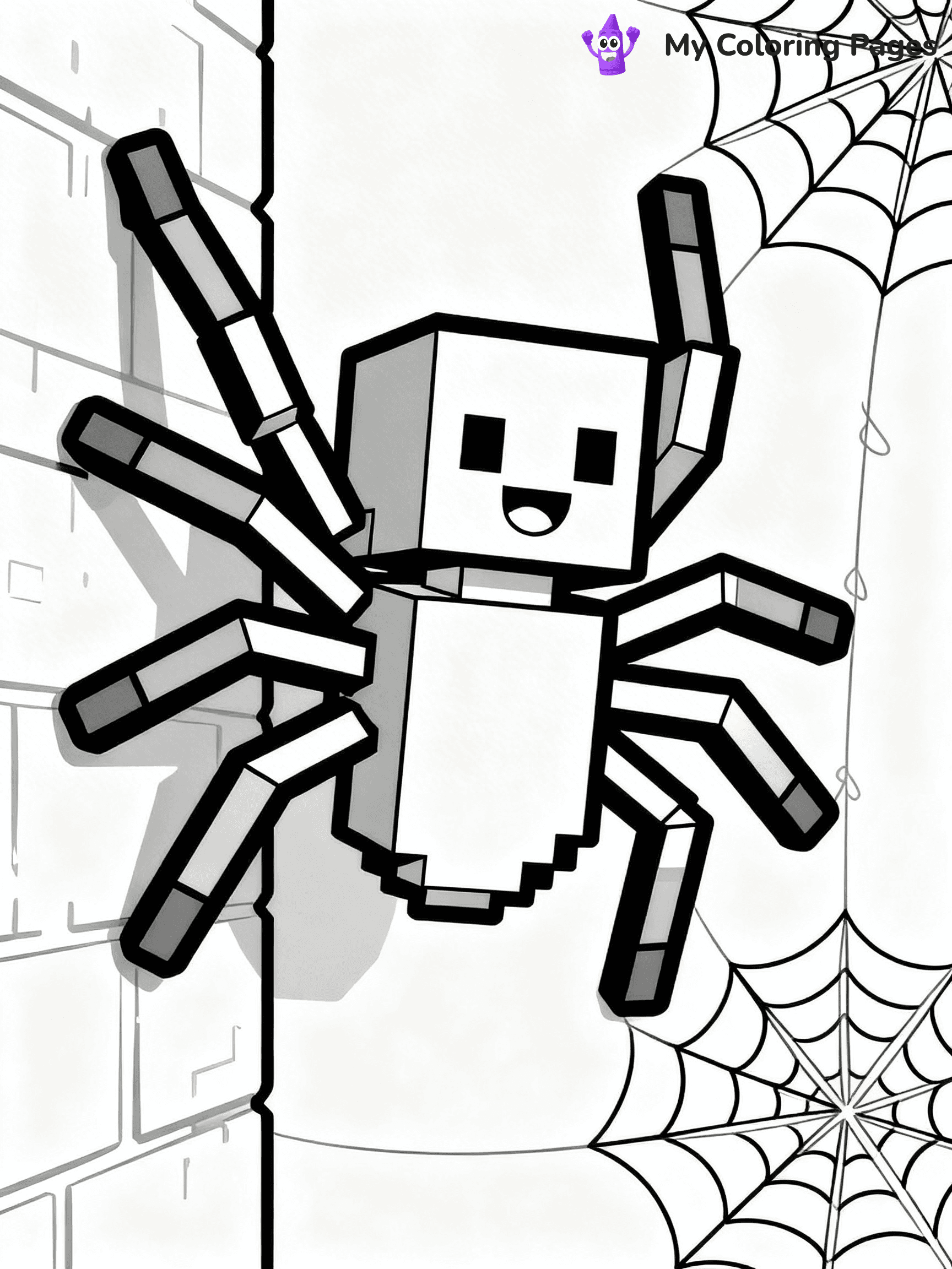 Minecraft Spider Coloring Pages - 38