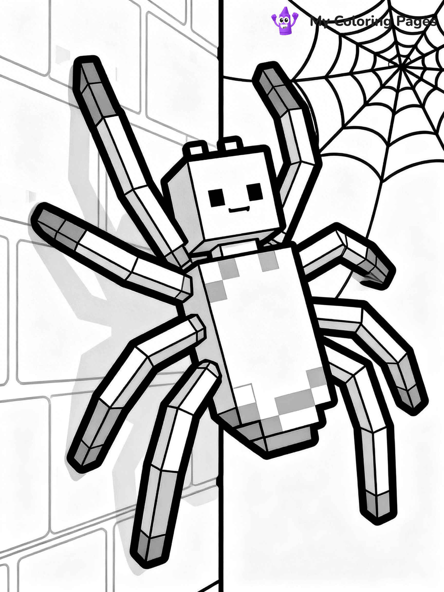 Minecraft Spider Coloring Pages - 37