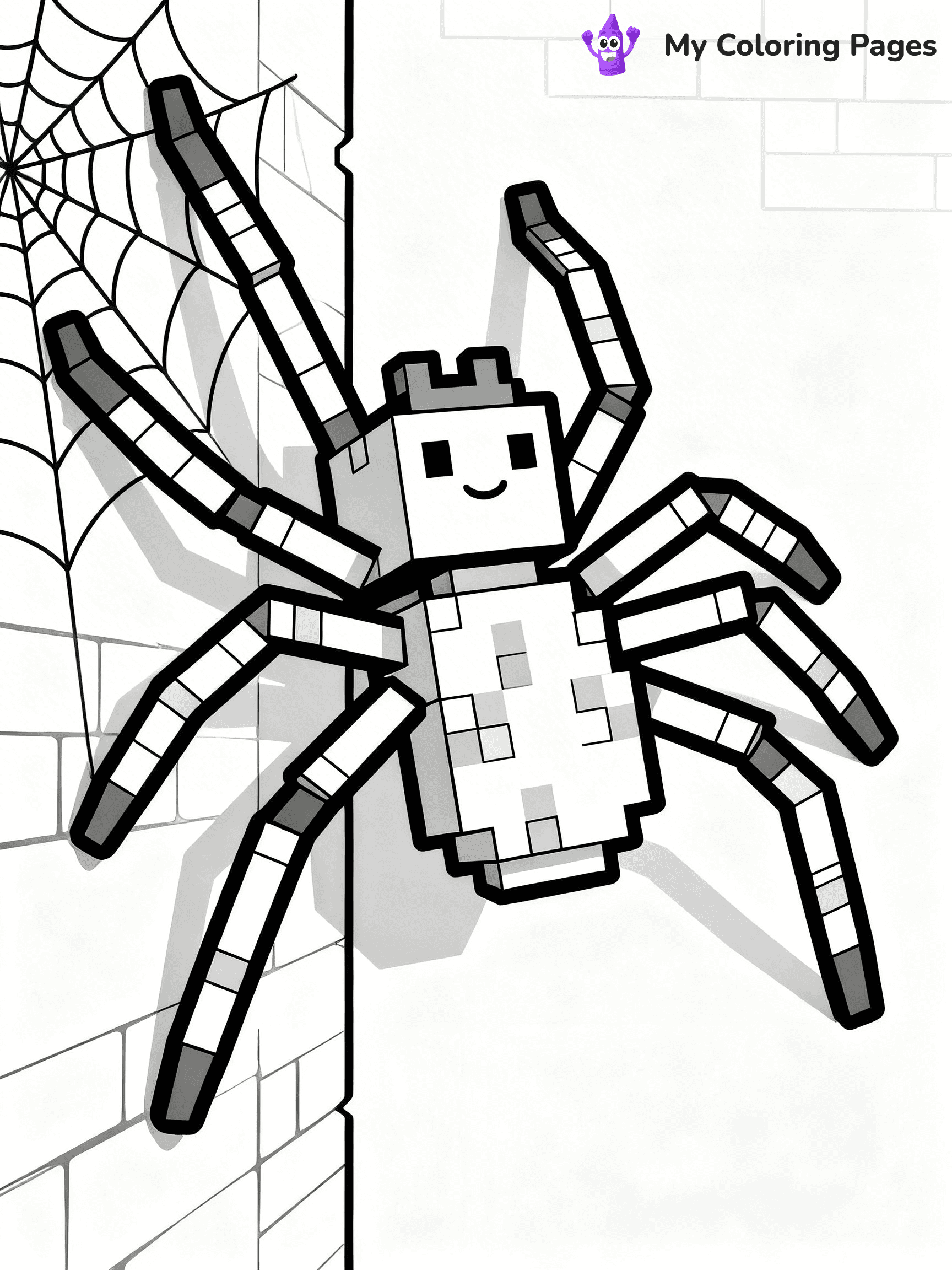 Minecraft Spider Coloring Pages - 35