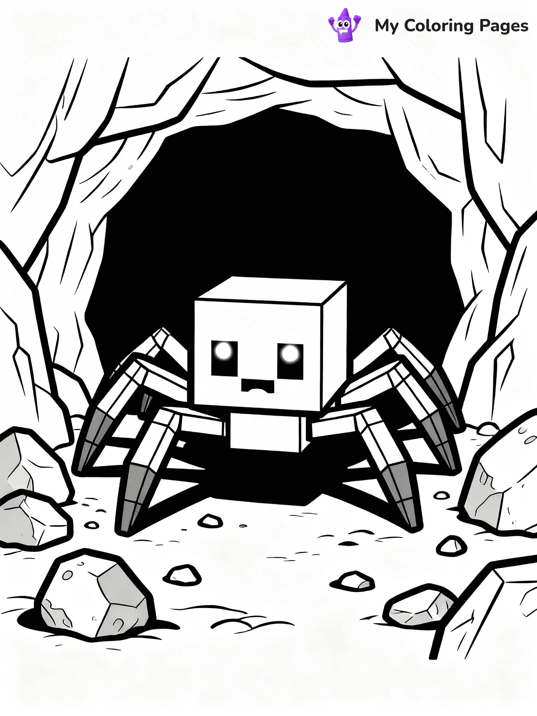 Minecraft Spider Coloring Pages - 34