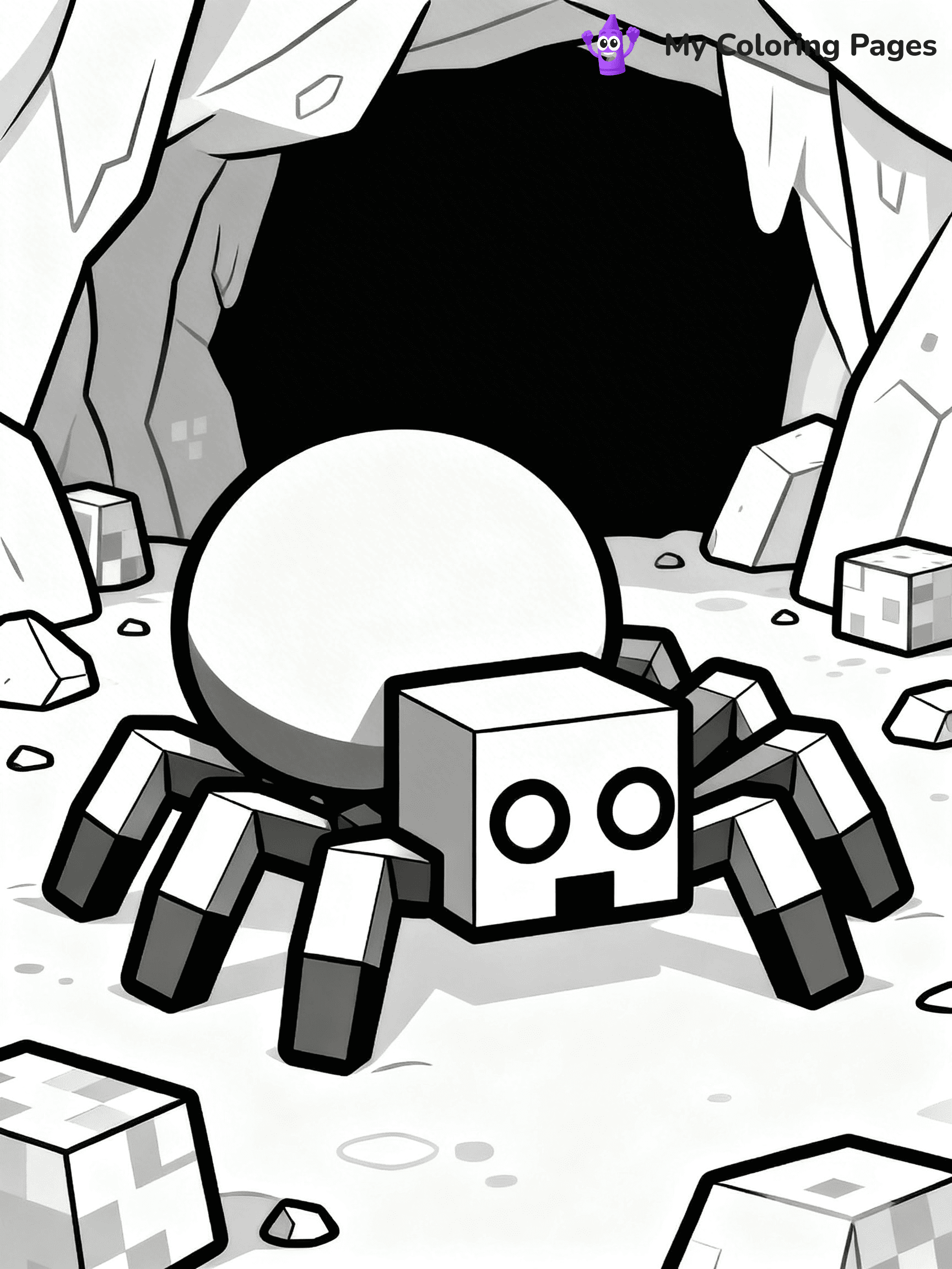 Minecraft Spider Coloring Pages - 29