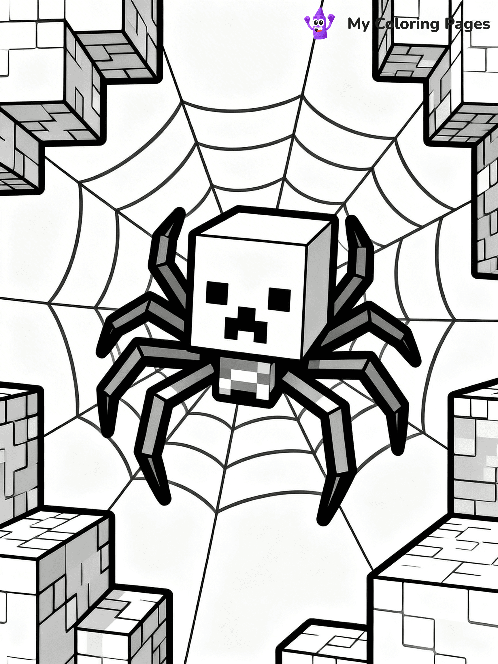 Minecraft Spider Coloring Pages - 28