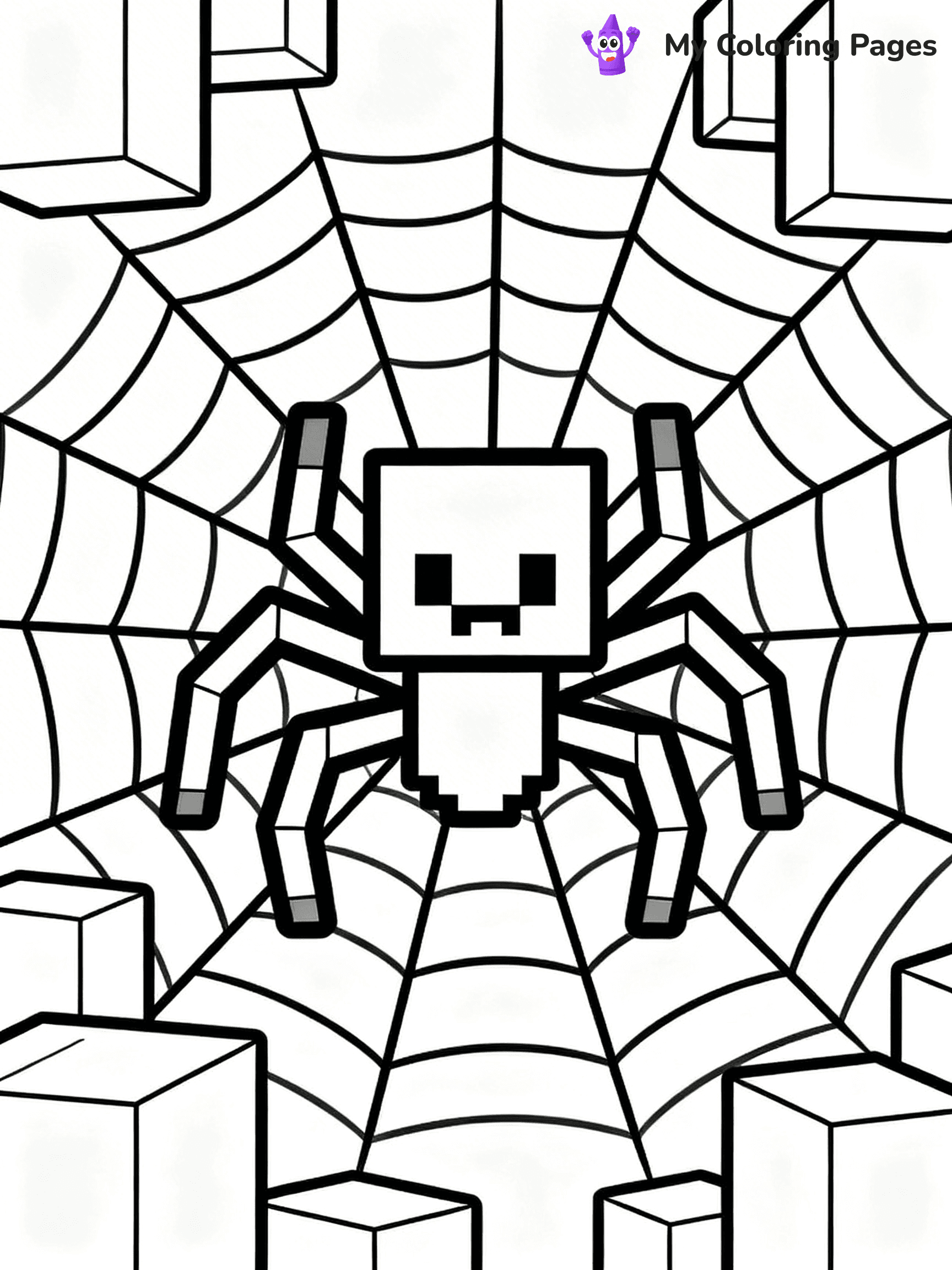 Minecraft Spider Coloring Pages - 27
