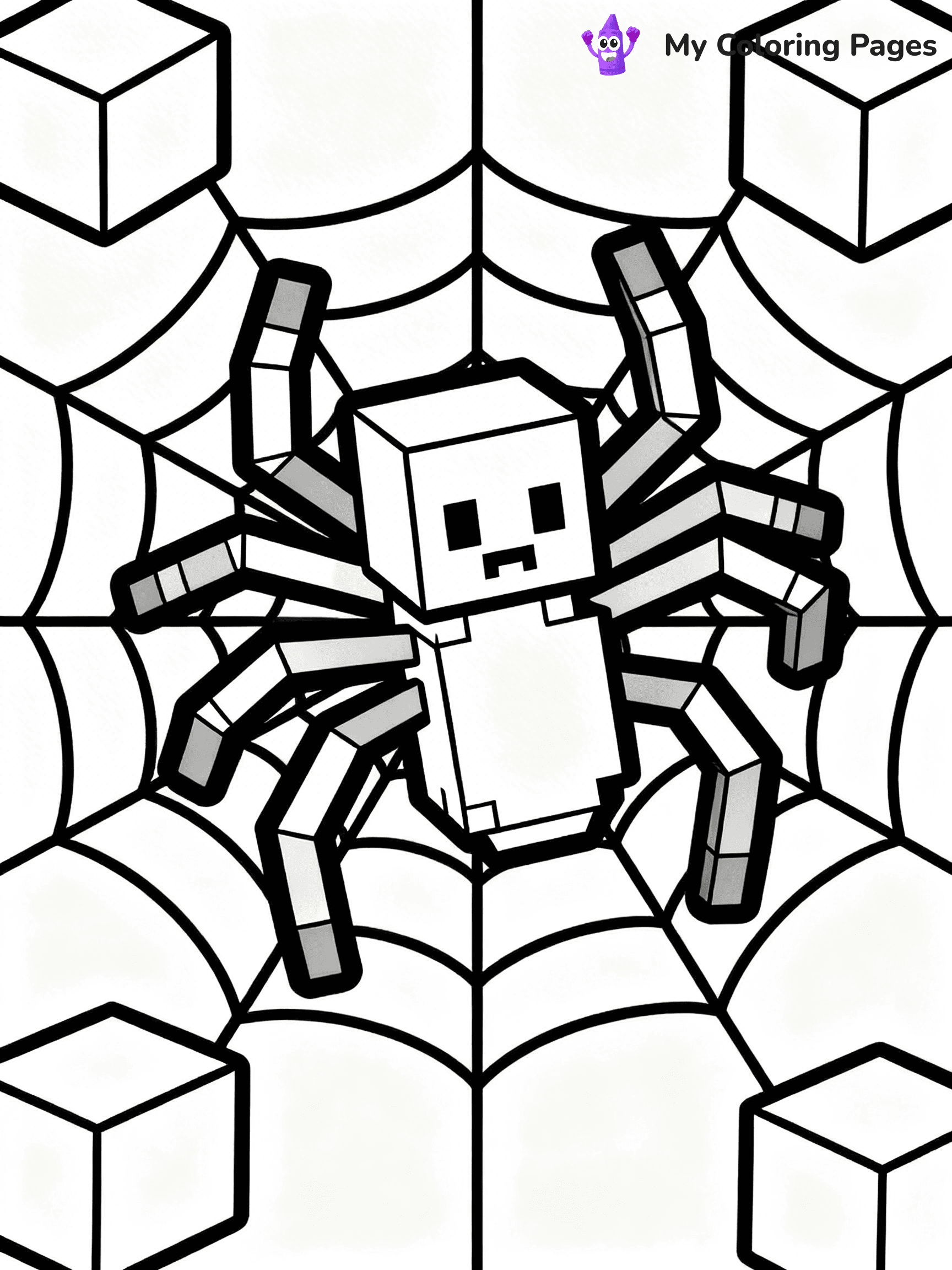 Minecraft Spider Coloring Pages - 26