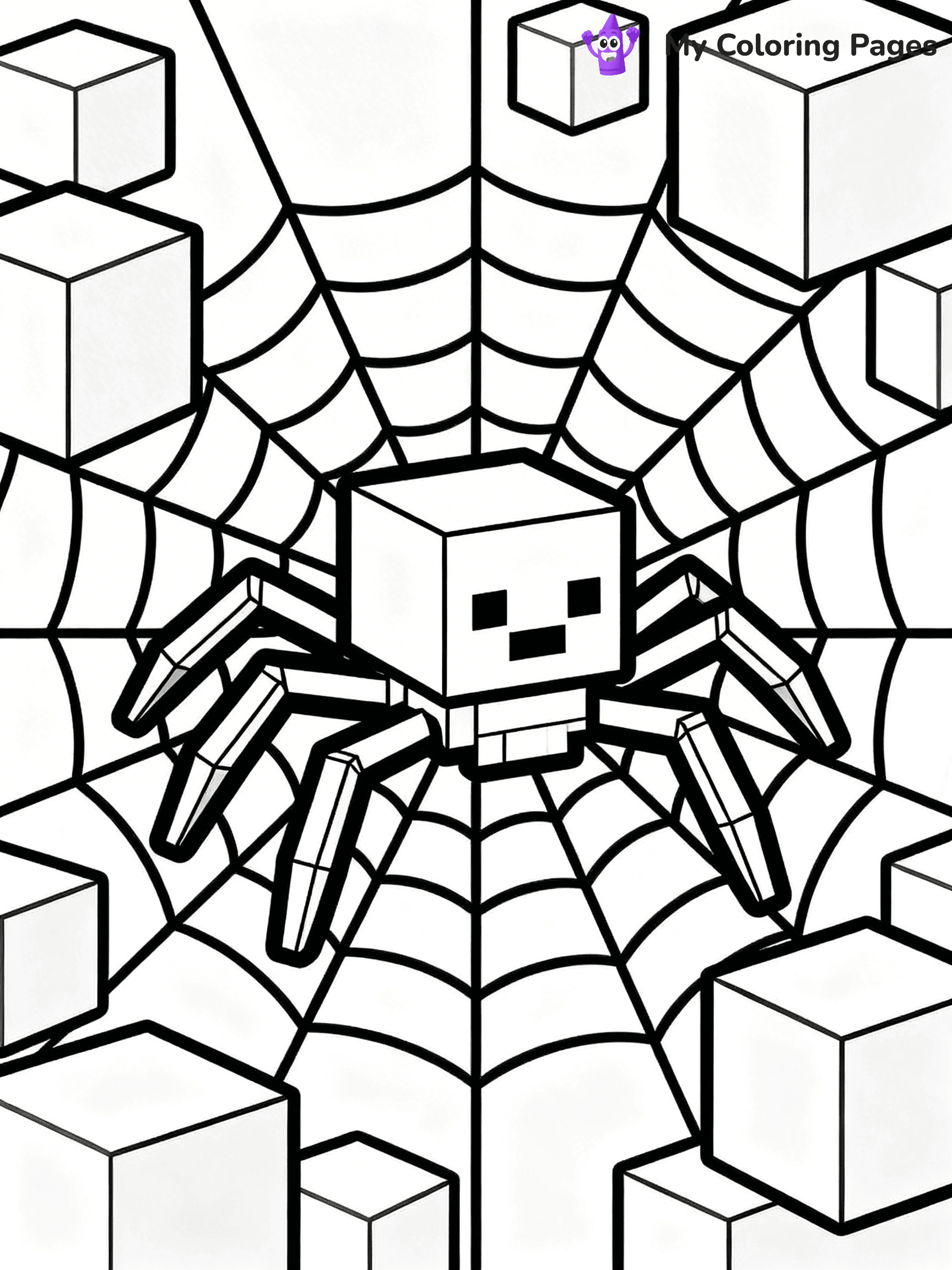 Minecraft Spider Coloring Pages - 25