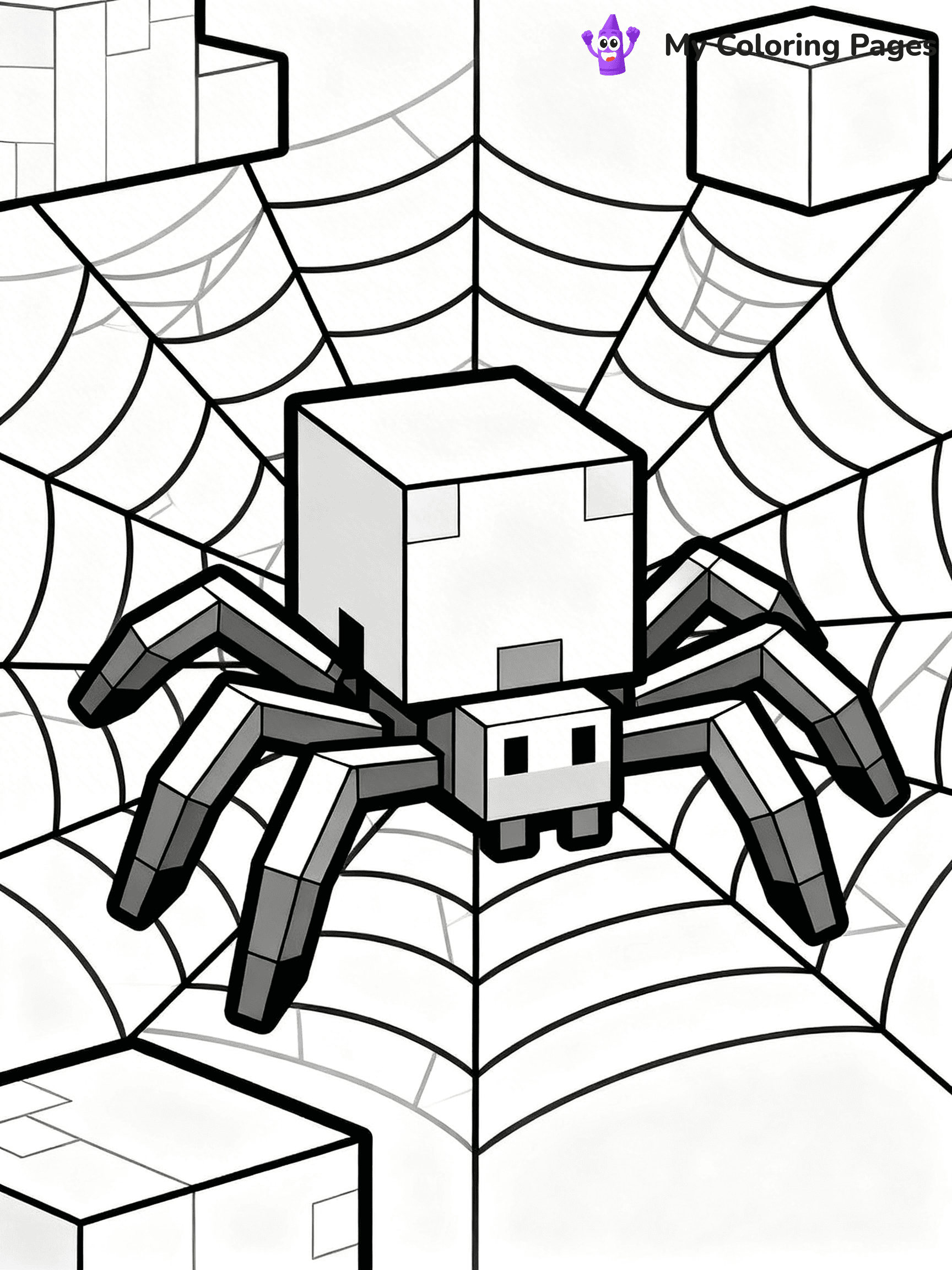 Minecraft Spider Coloring Pages - 24