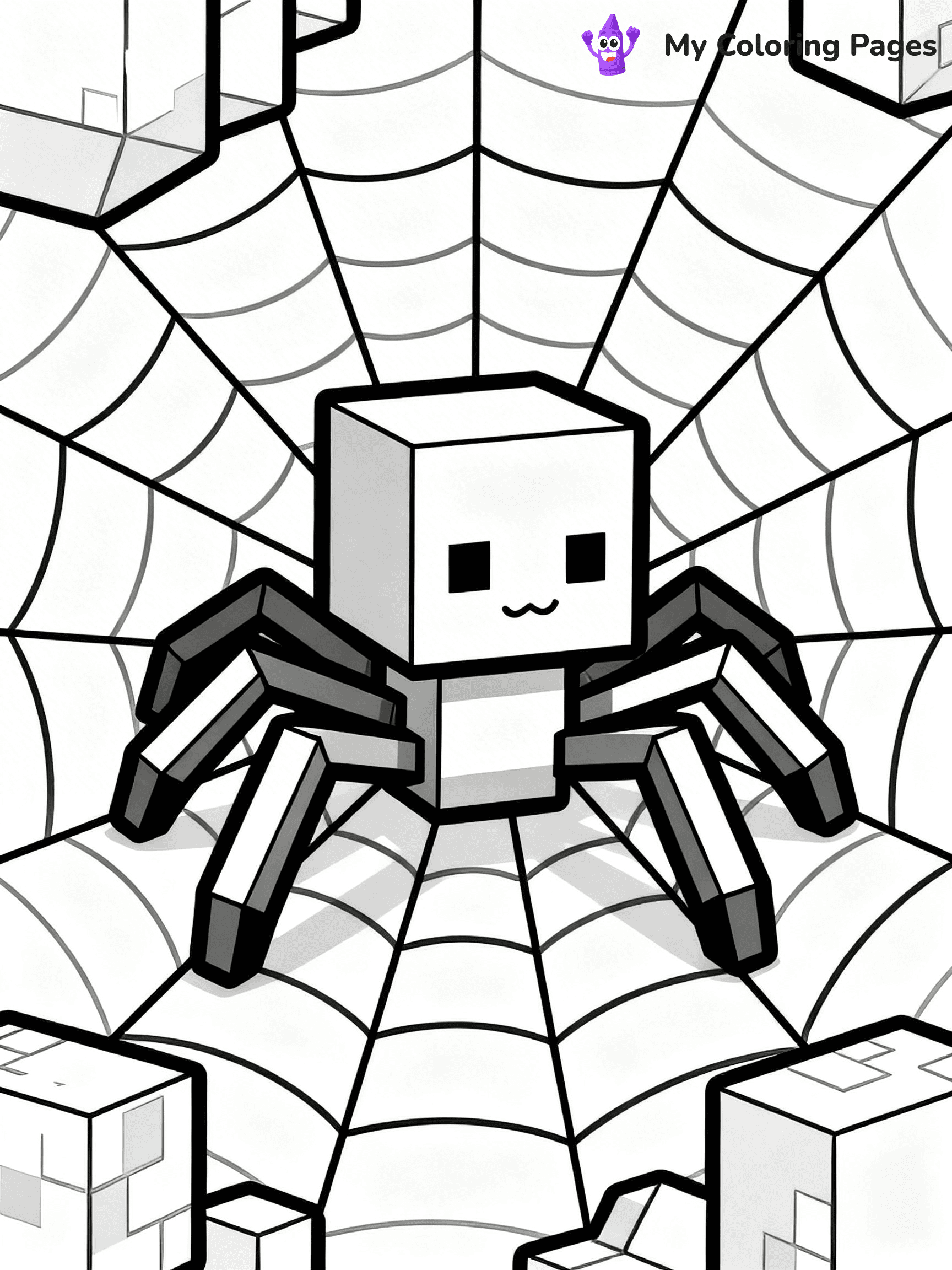 Minecraft Spider Coloring Pages - 23