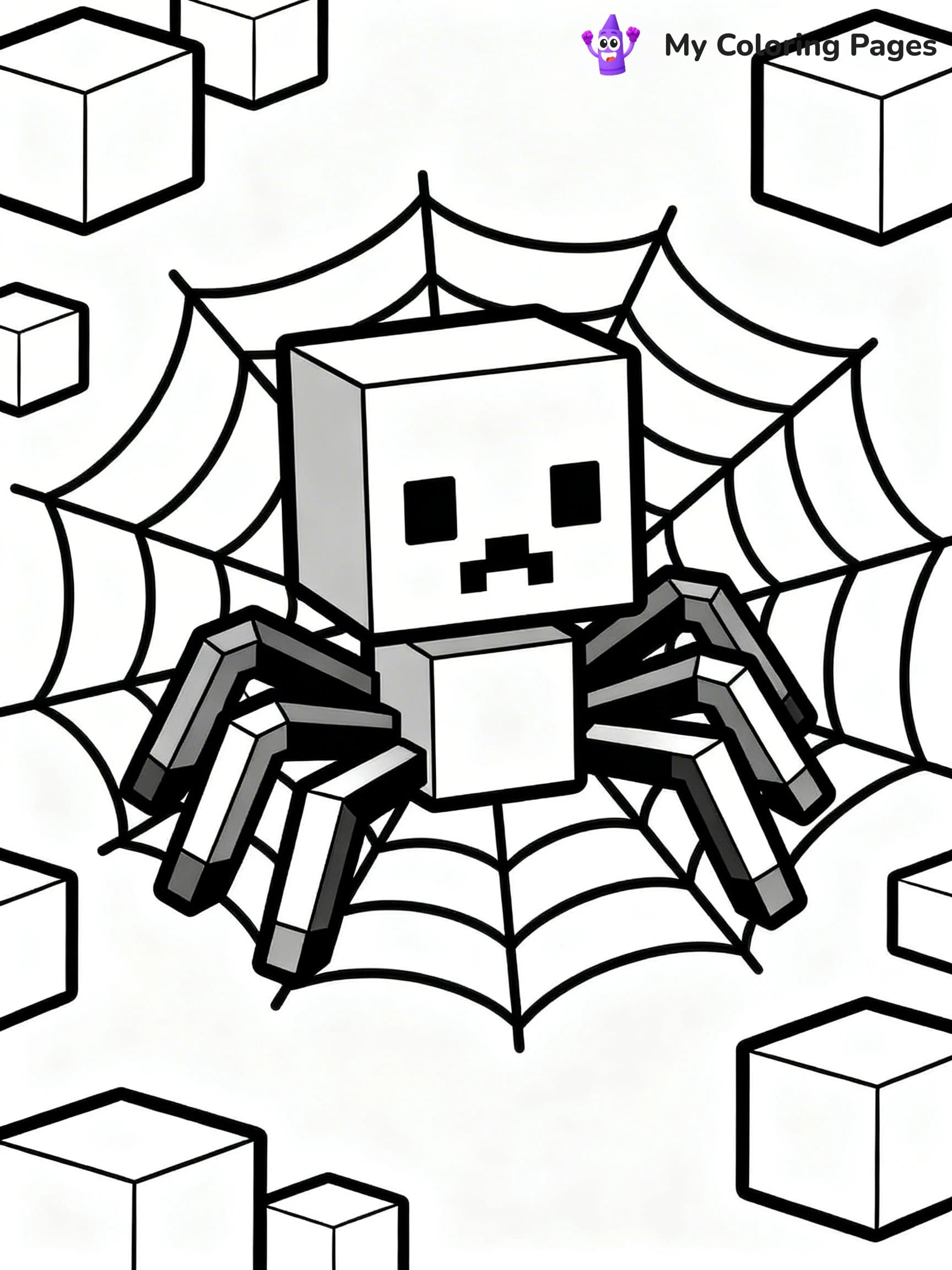 Minecraft Spider Coloring Pages - 22