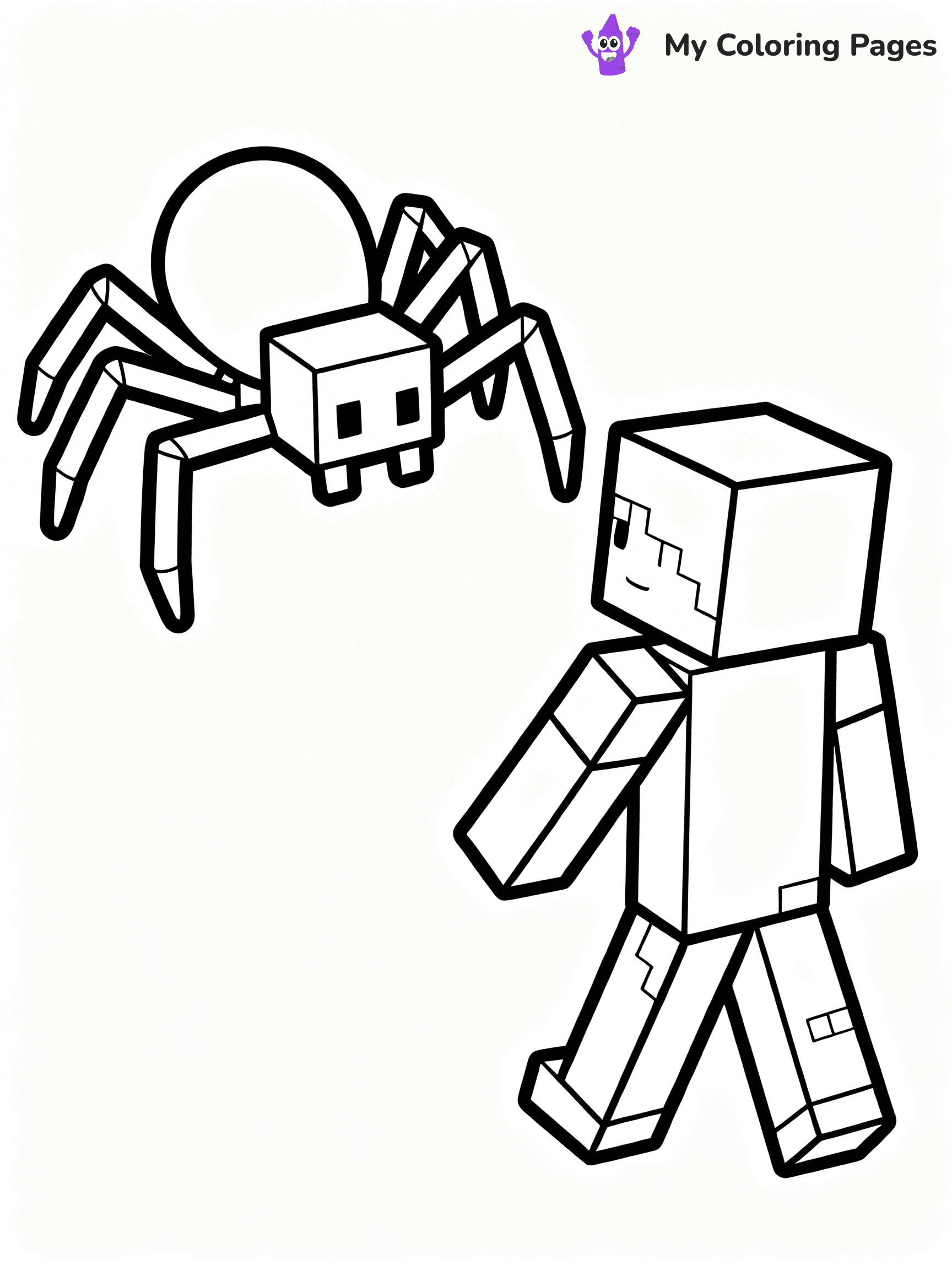 Minecraft Spider Coloring Pages - 21