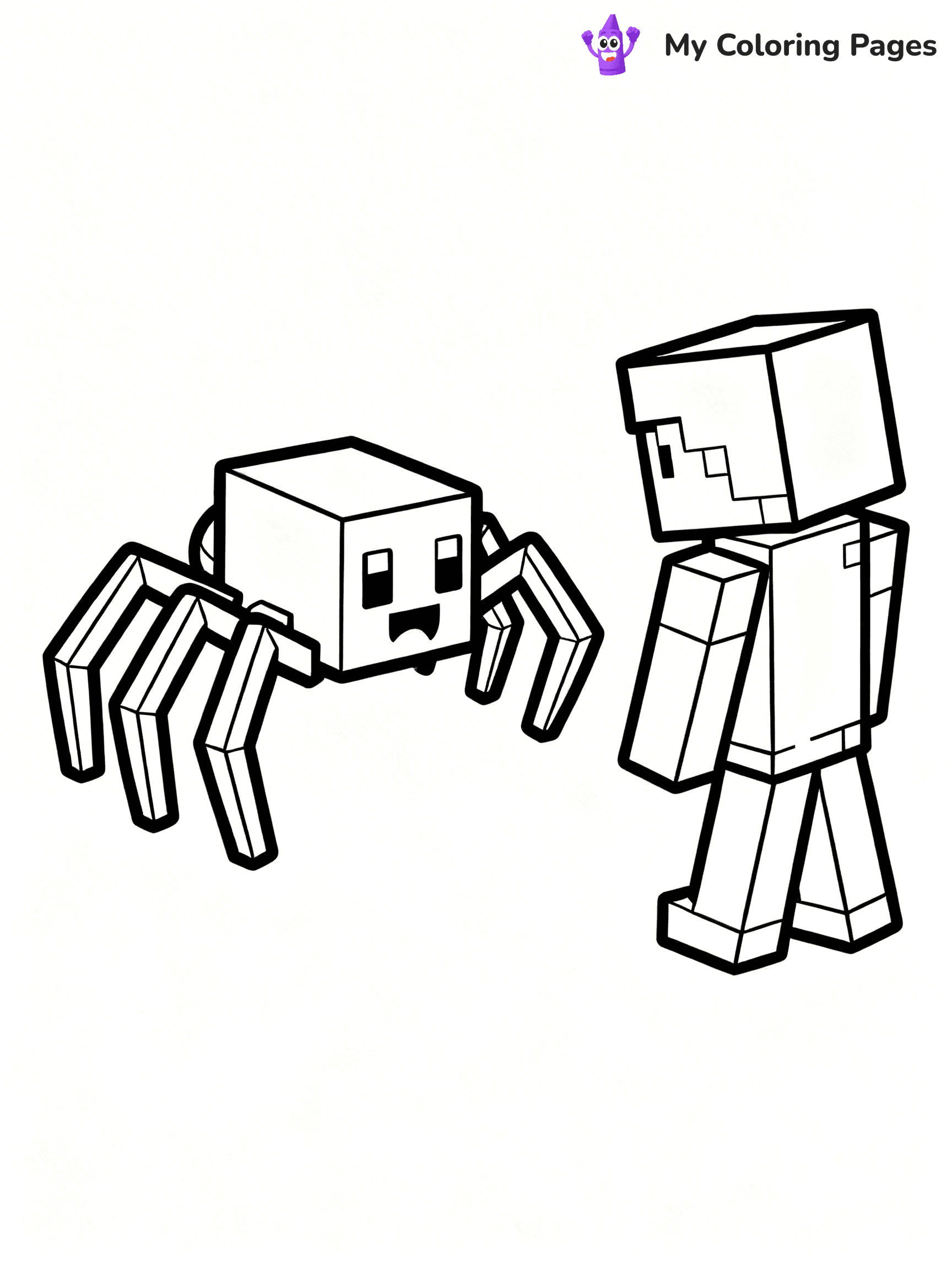 Minecraft Spider Coloring Pages - 16