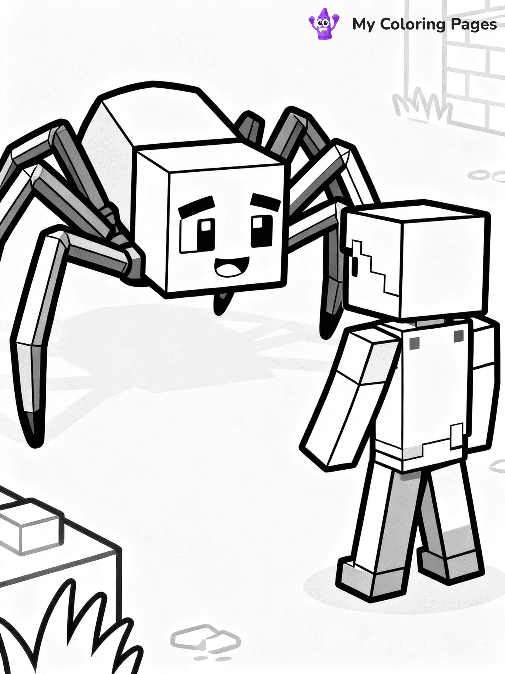 Minecraft Spider Coloring Pages - 15