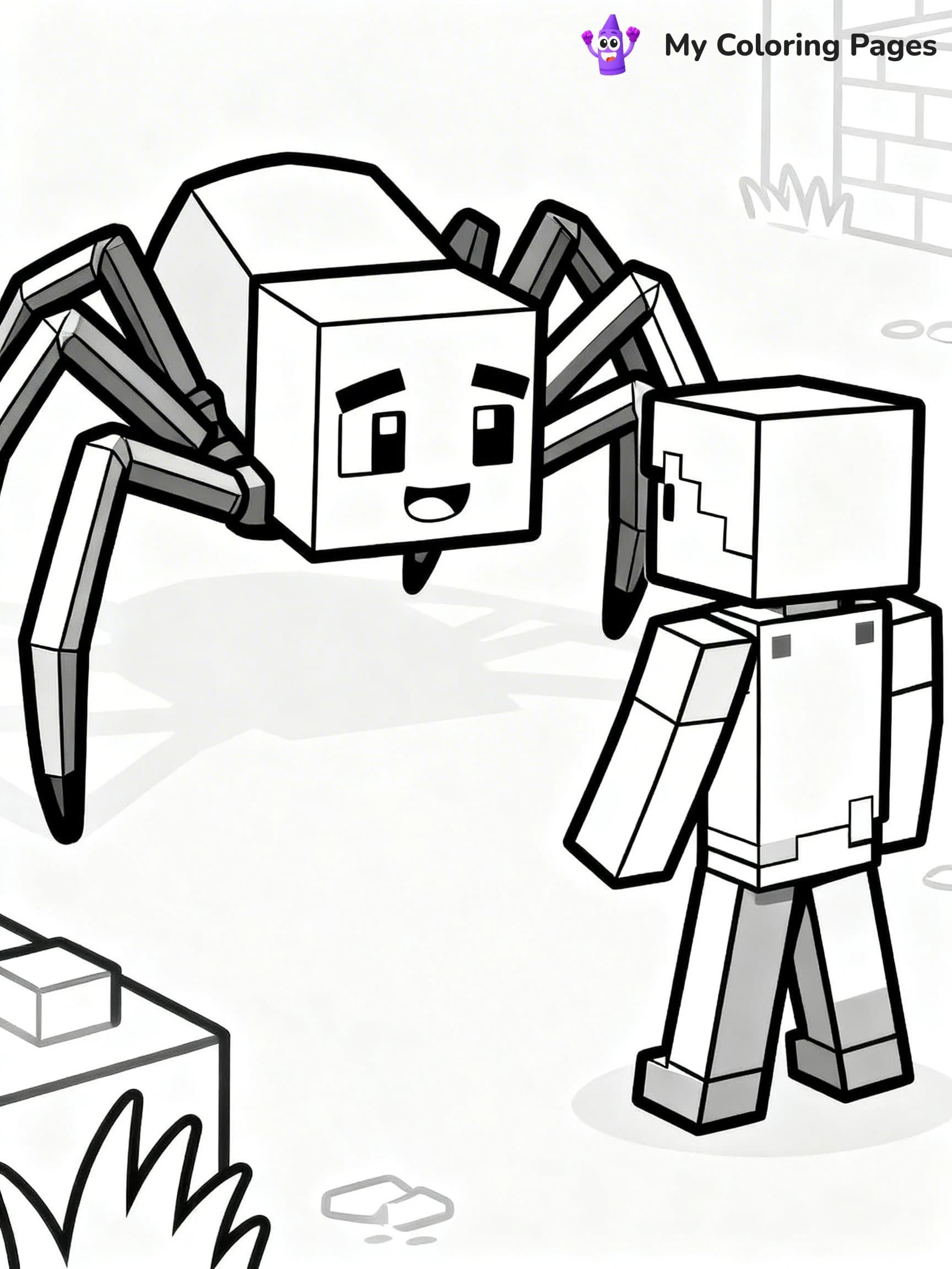 Minecraft Spider Coloring Pages - 15