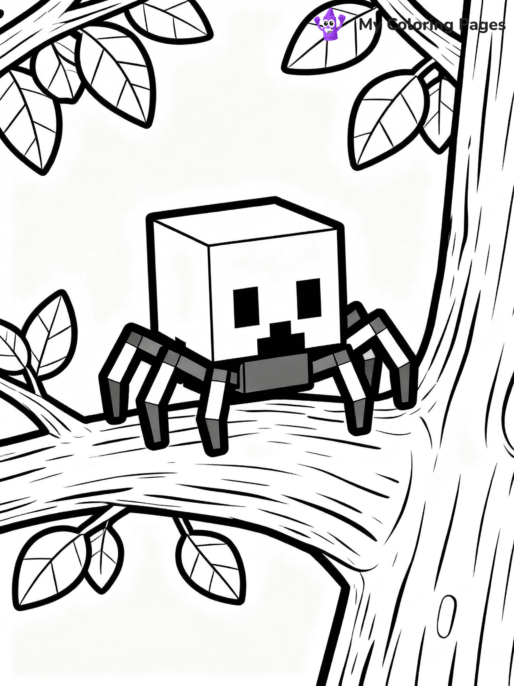 Minecraft Spider Coloring Pages - 14