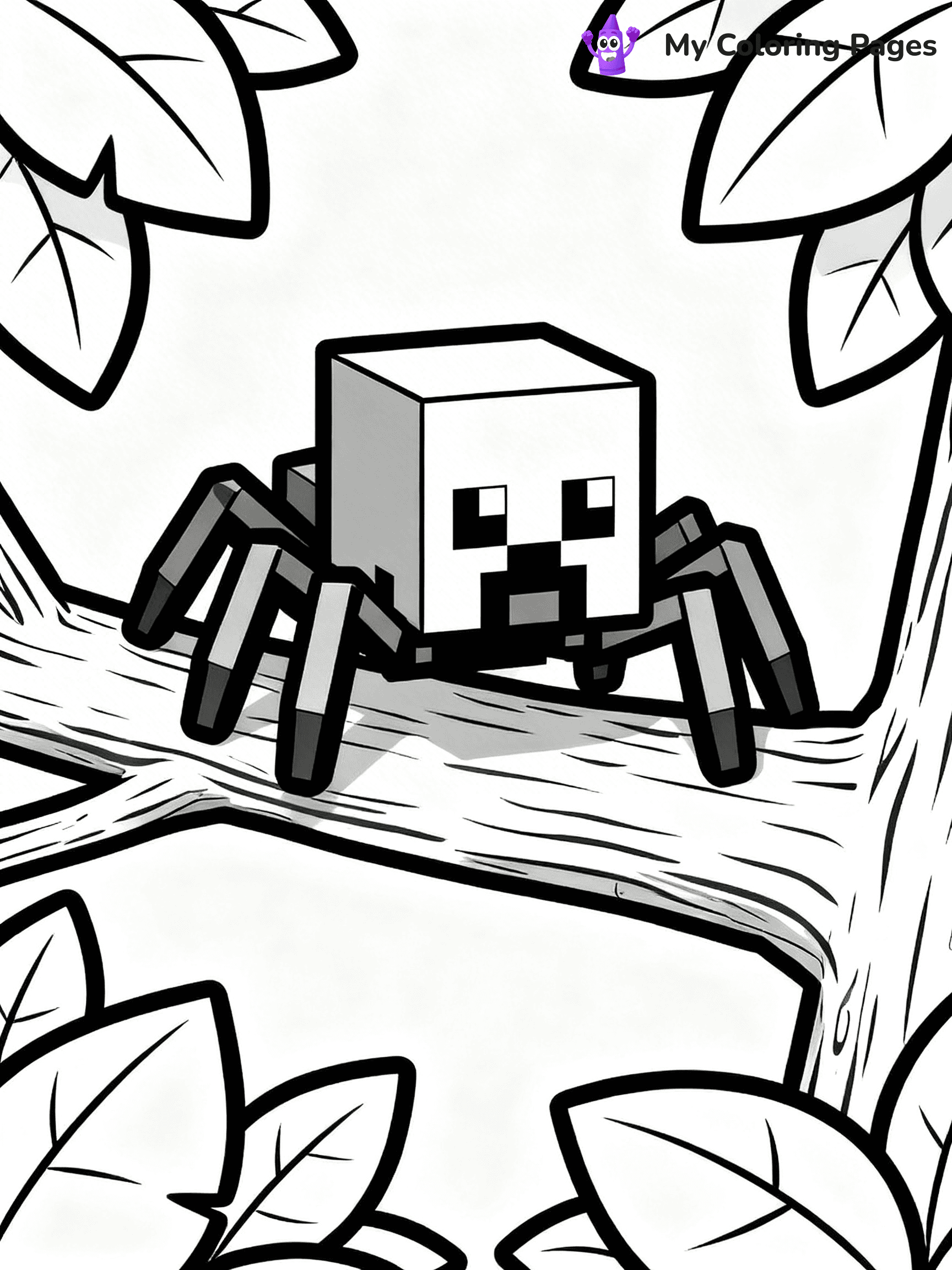 Minecraft Spider Coloring Pages - 13