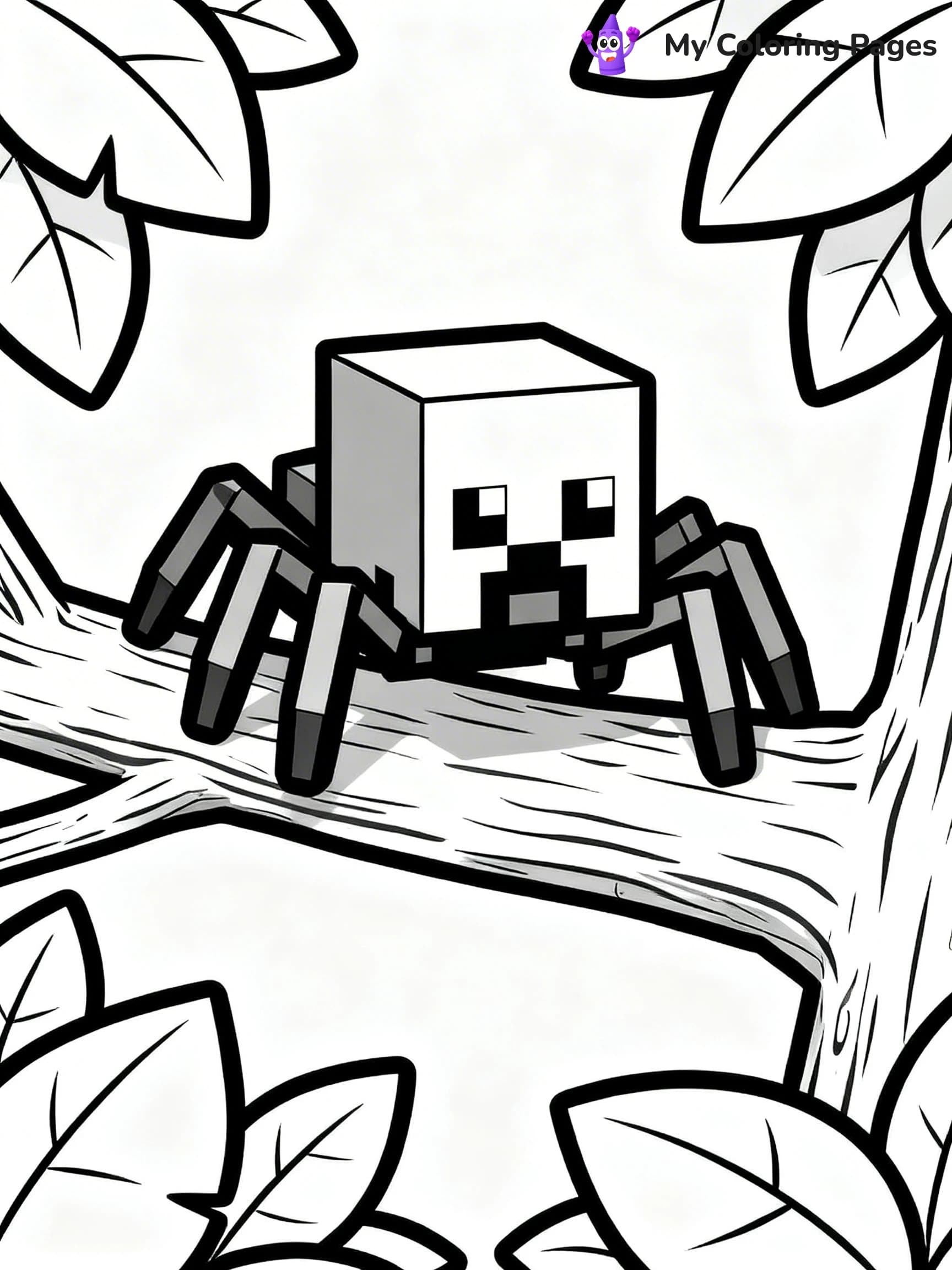 Minecraft Spider Coloring Pages - 13