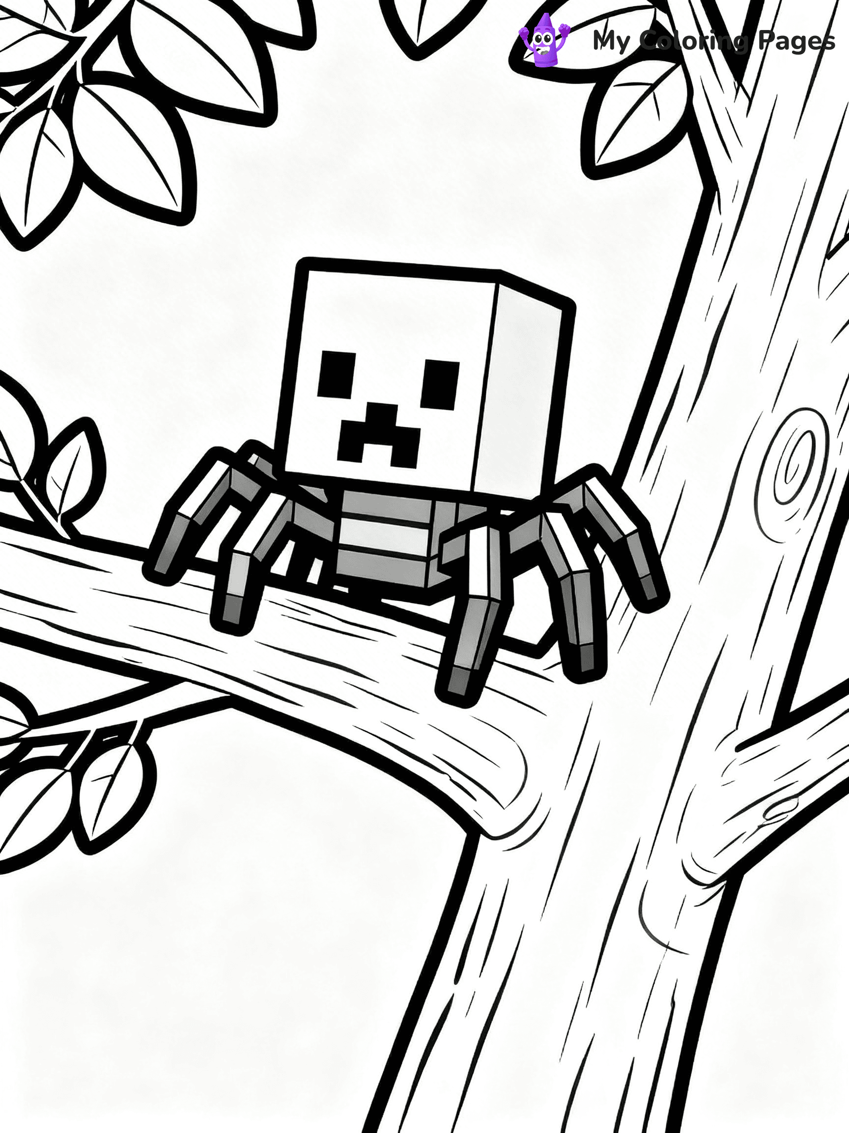 Minecraft Spider Coloring Pages - 12