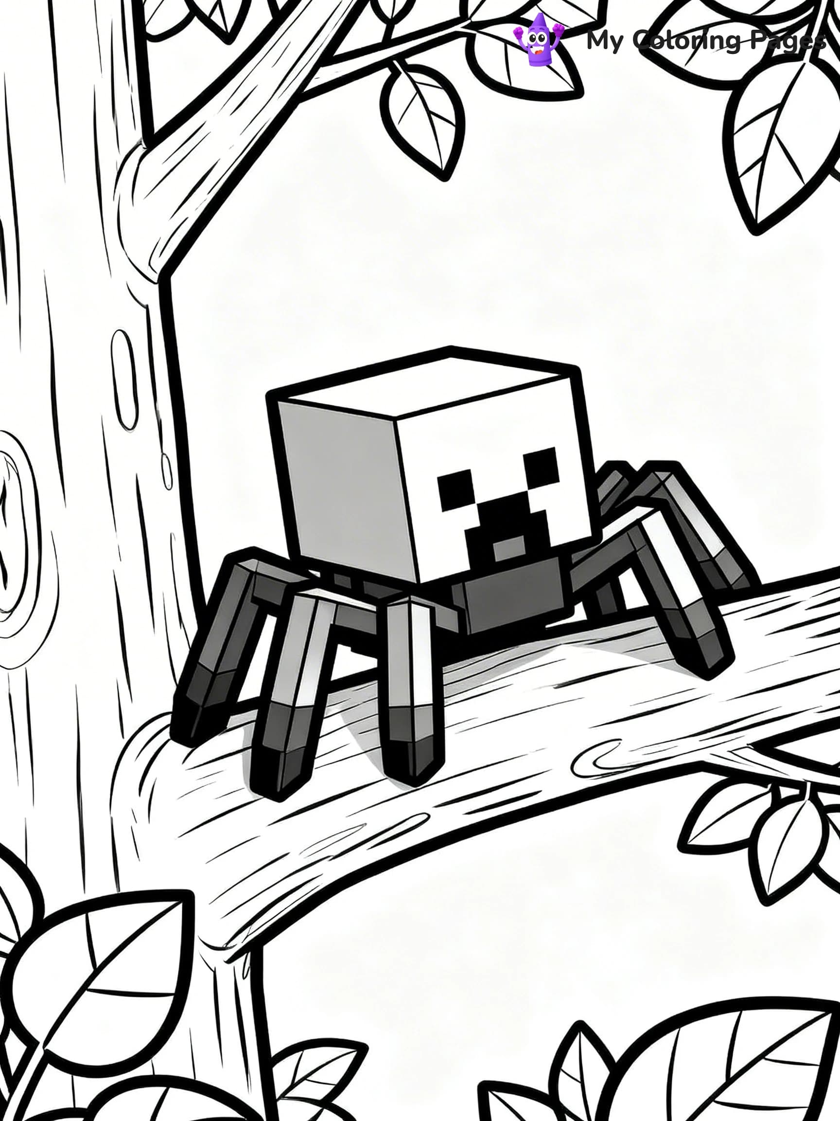 Minecraft Spider Coloring Pages - 11