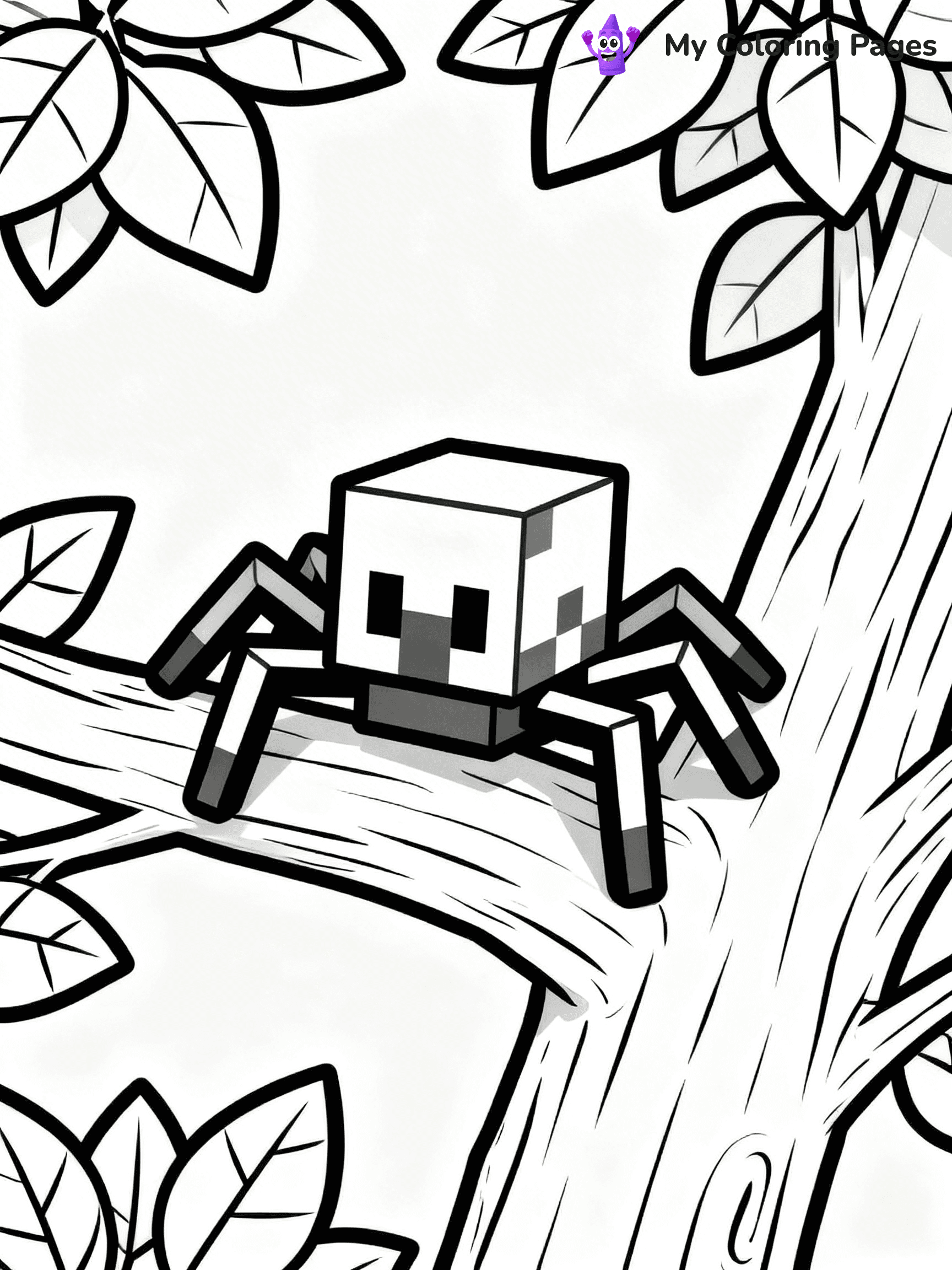 Minecraft Spider Coloring Pages - 10