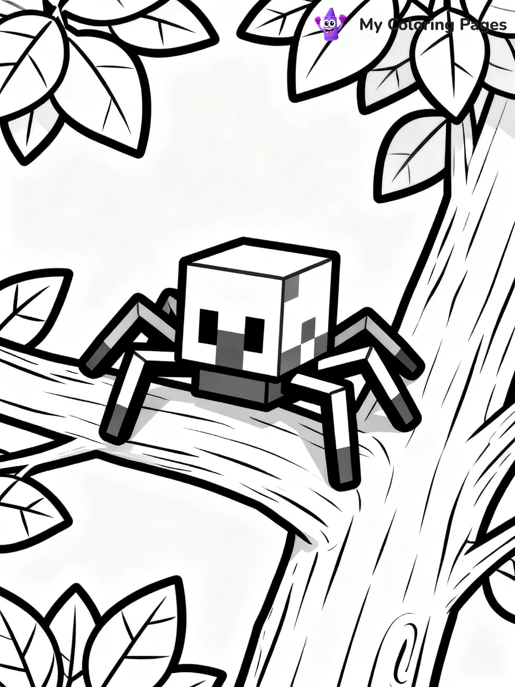 Minecraft Spider Coloring Pages - 10