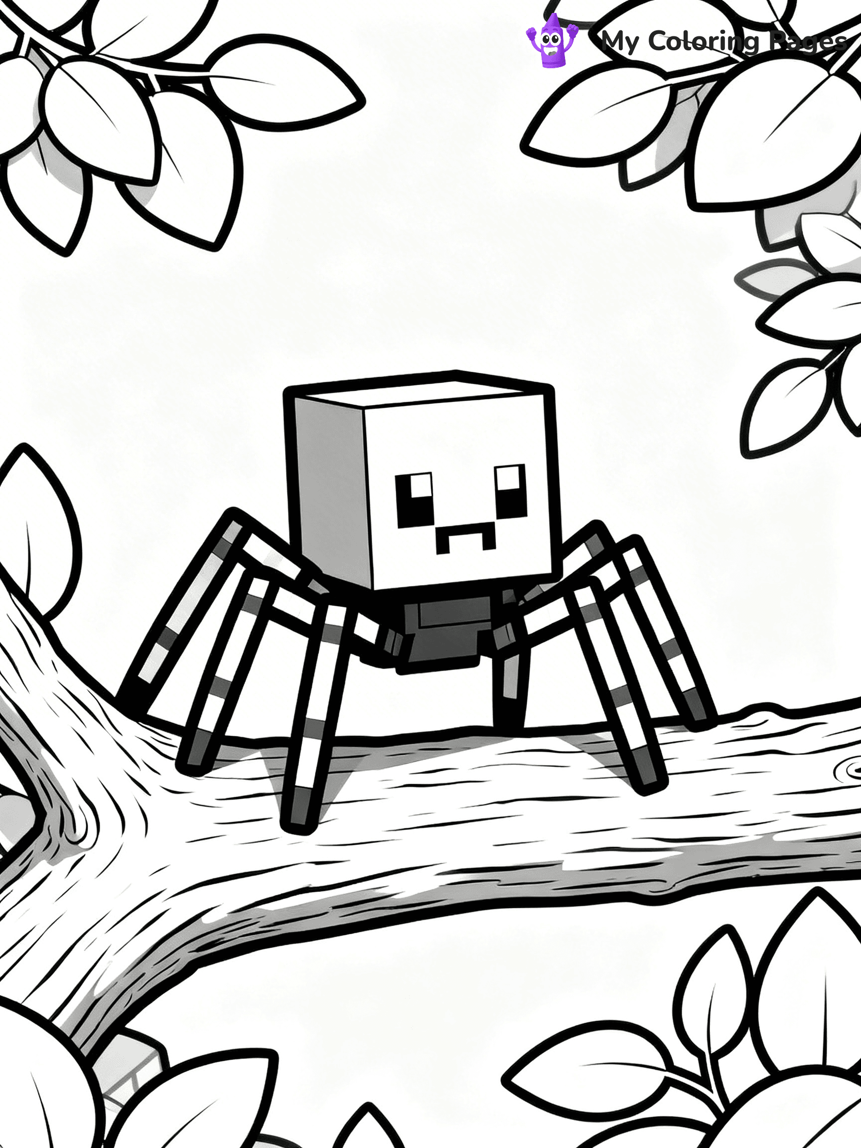 Minecraft Spider Coloring Pages - 9
