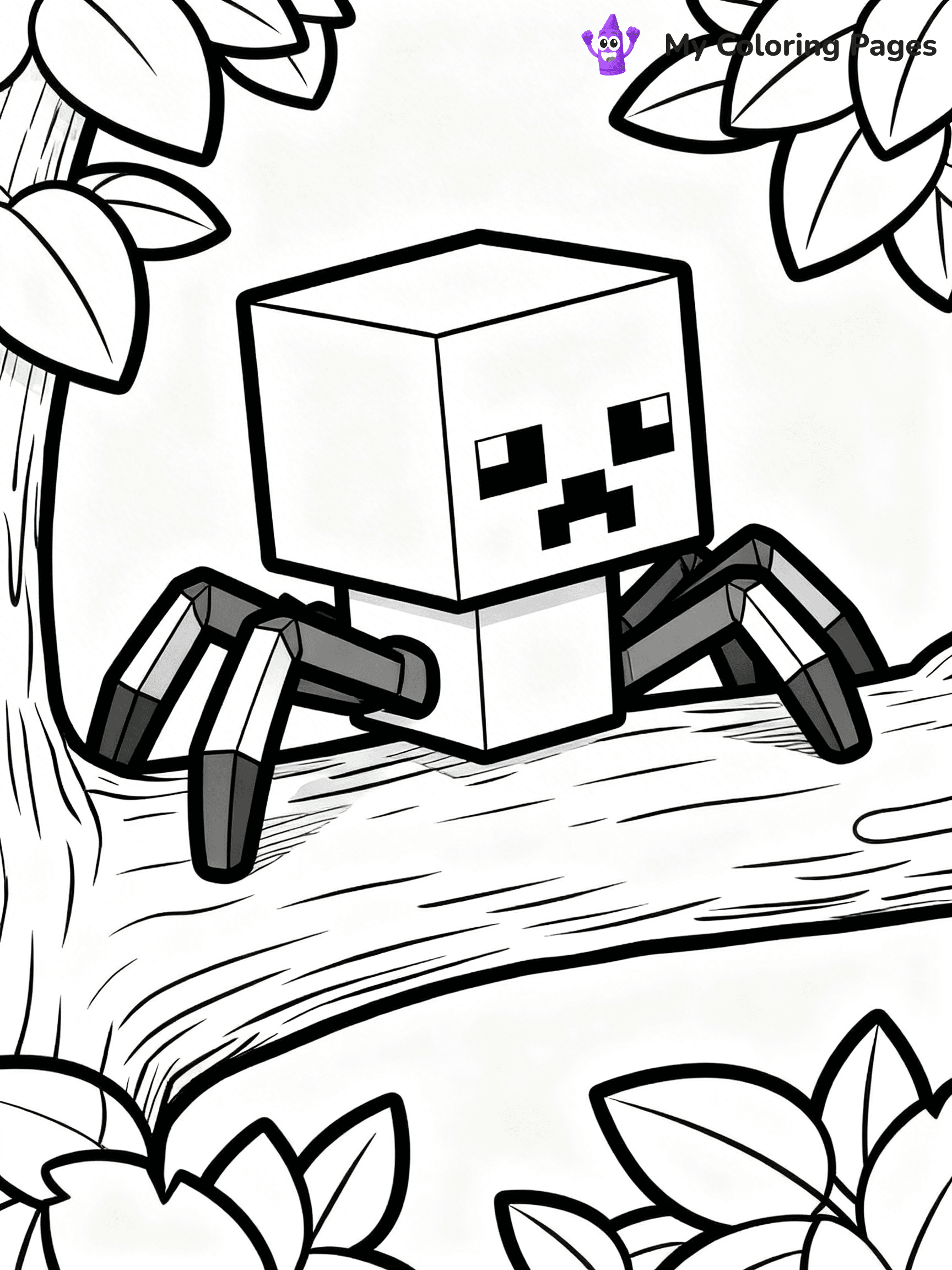 Minecraft Spider Coloring Pages - 8
