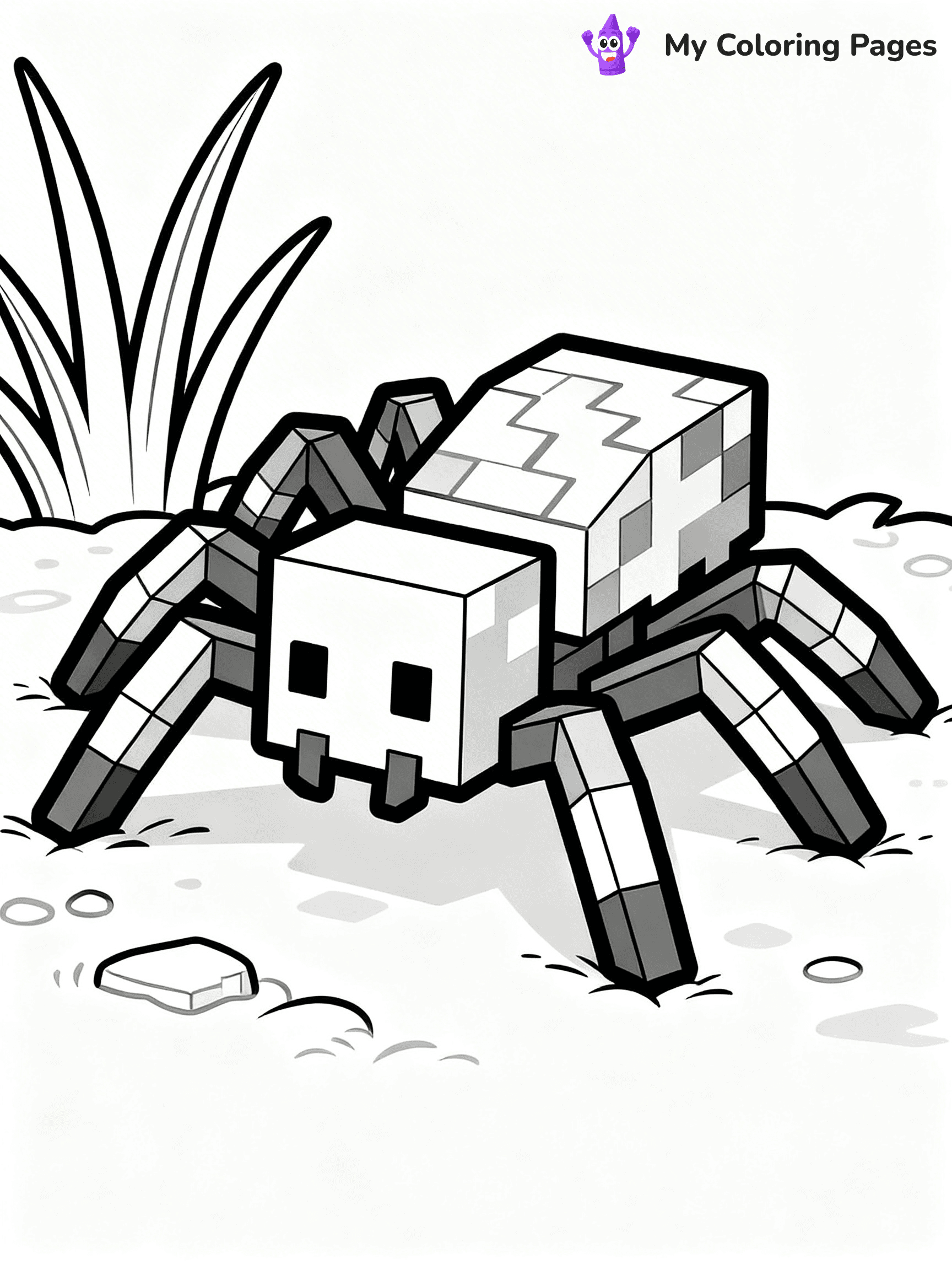 Minecraft Spider Coloring Pages - 7