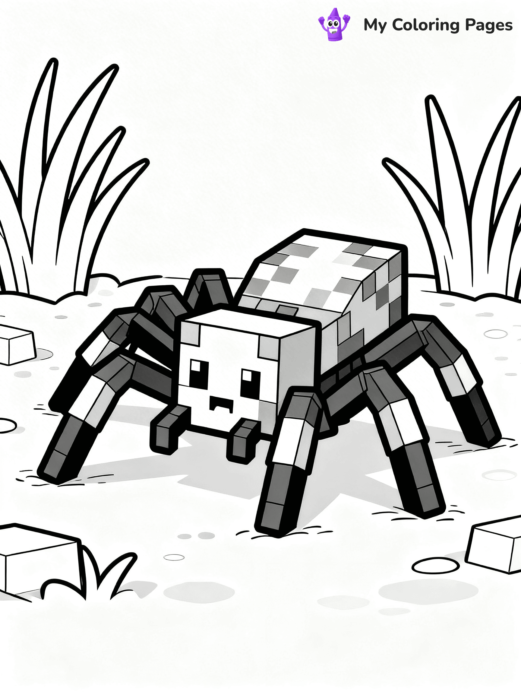Minecraft Spider Coloring Pages - 6