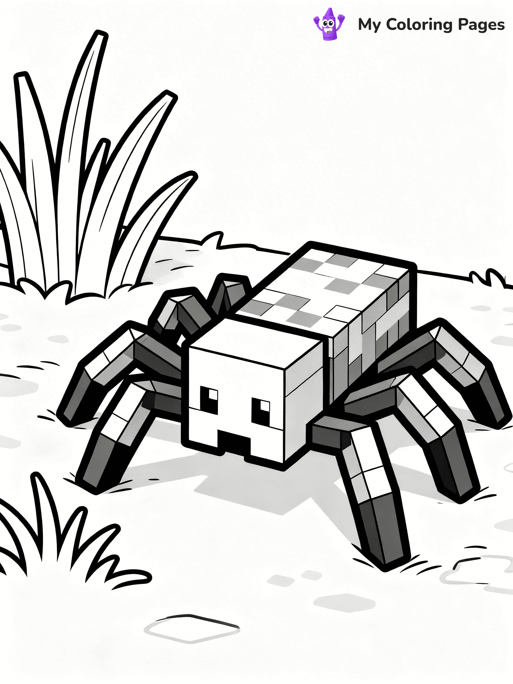 Minecraft Spider Coloring Pages - 4
