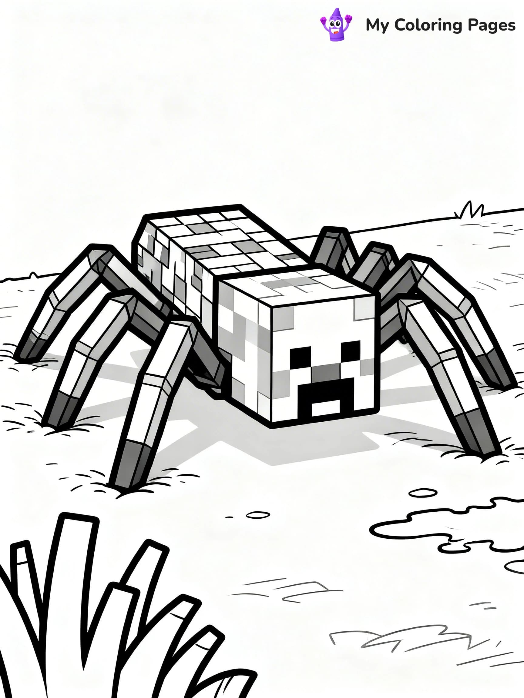Minecraft Spider Coloring Pages - 3