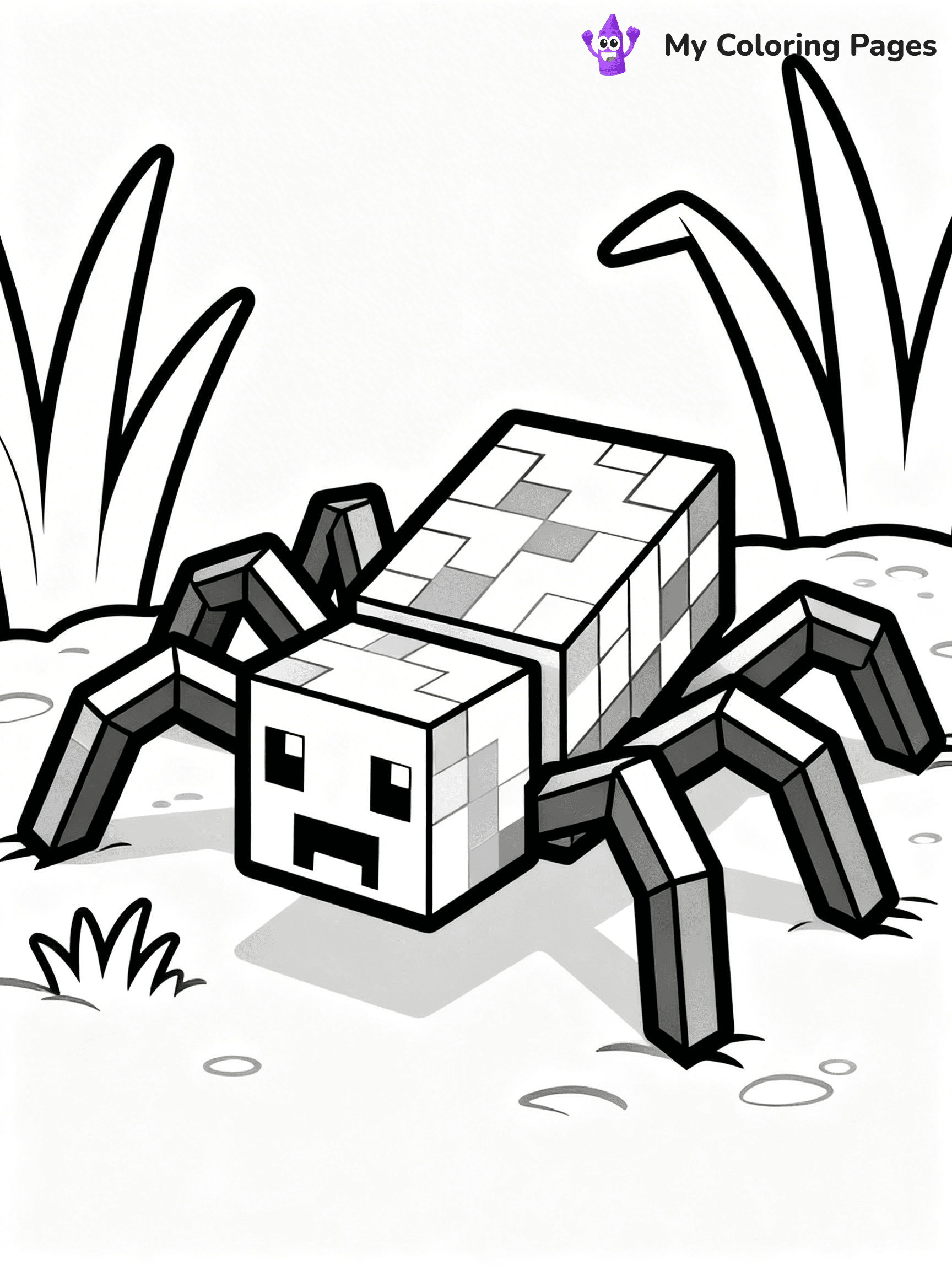 Minecraft Spider Coloring Pages - 2