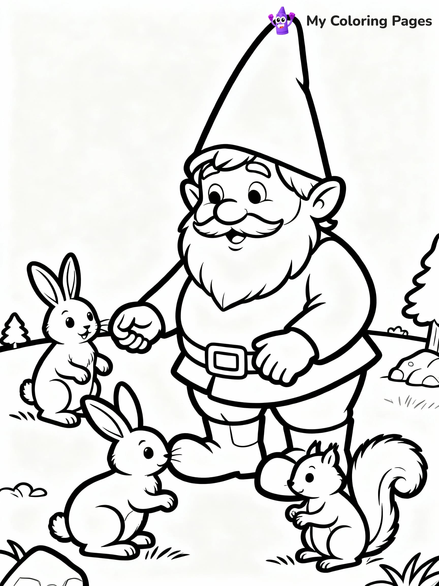 Gnome Coloring Pages - 12