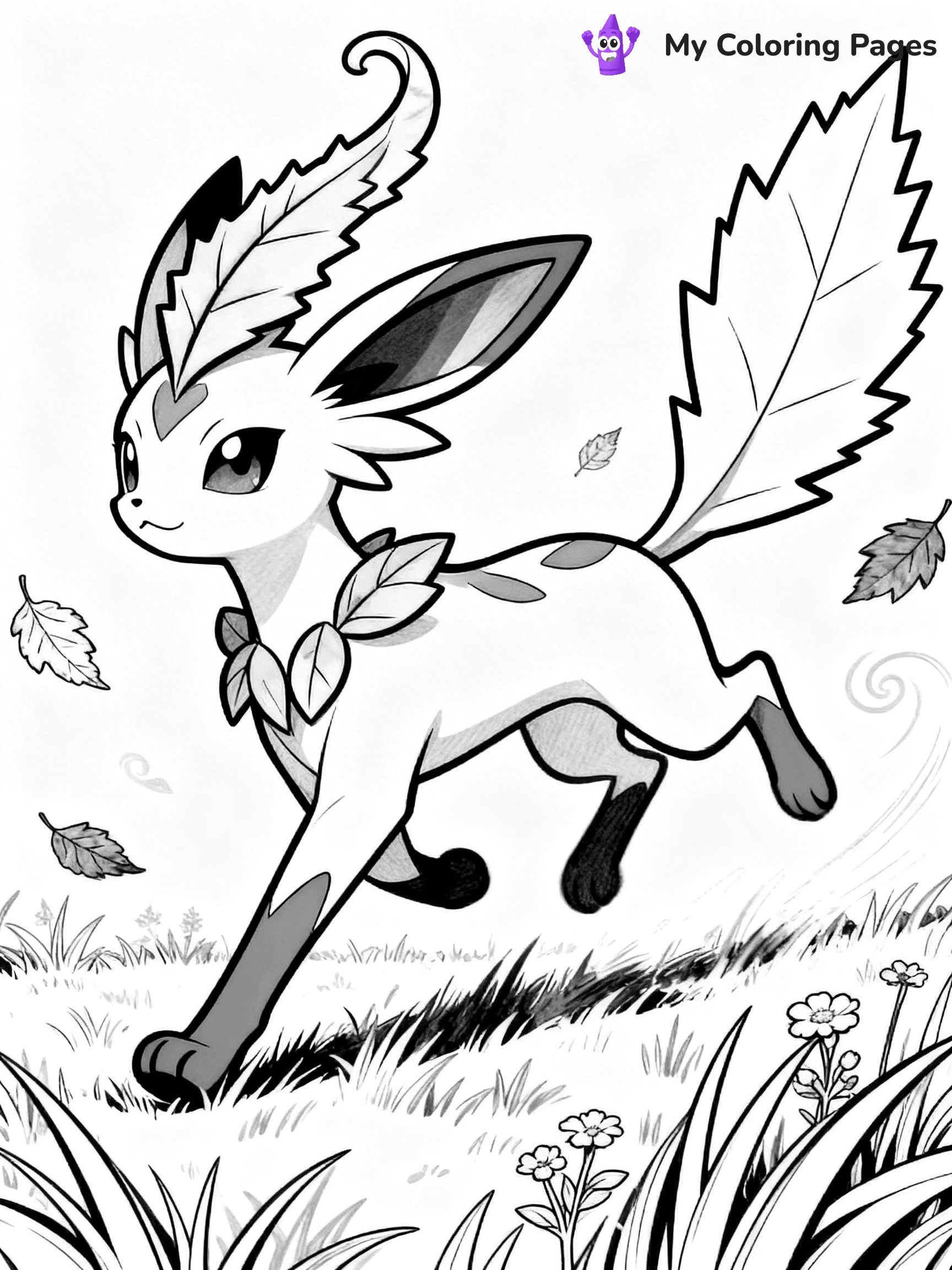 Leafeon Coloring Pages - 19