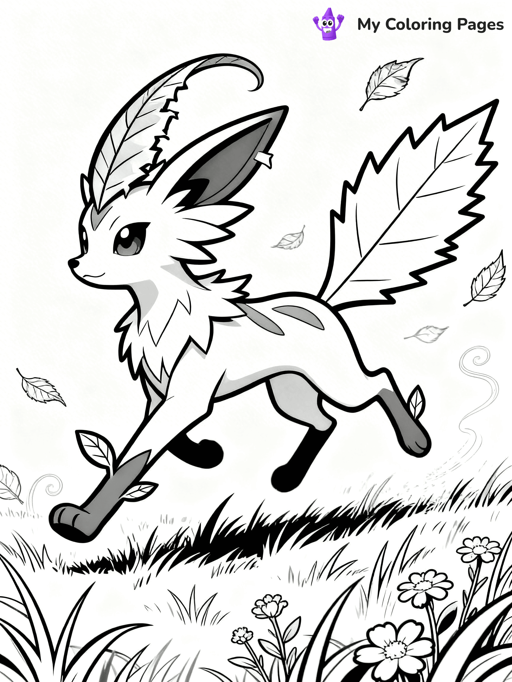 Leafeon Coloring Pages - 18