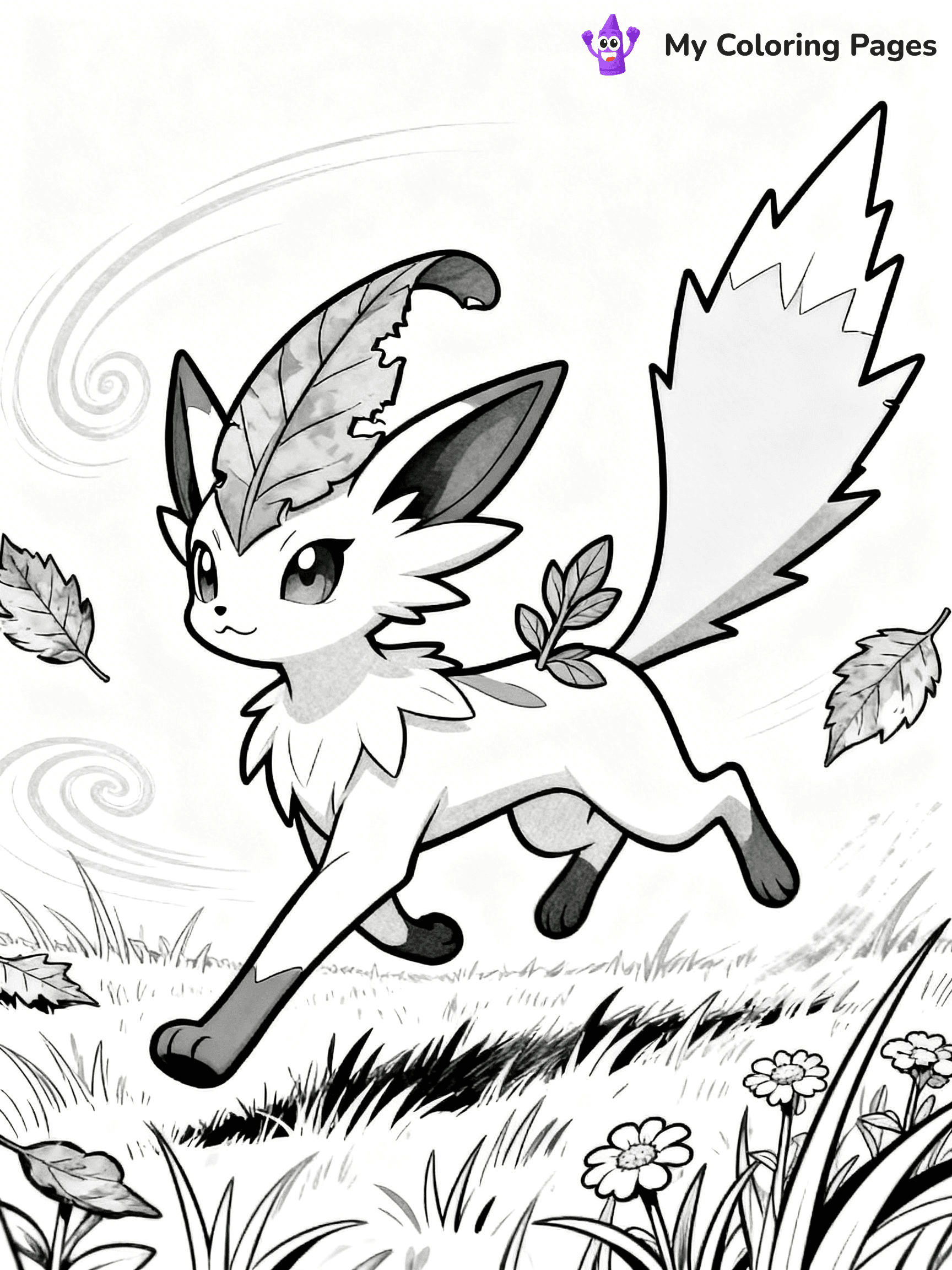 Leafeon Coloring Pages - 17