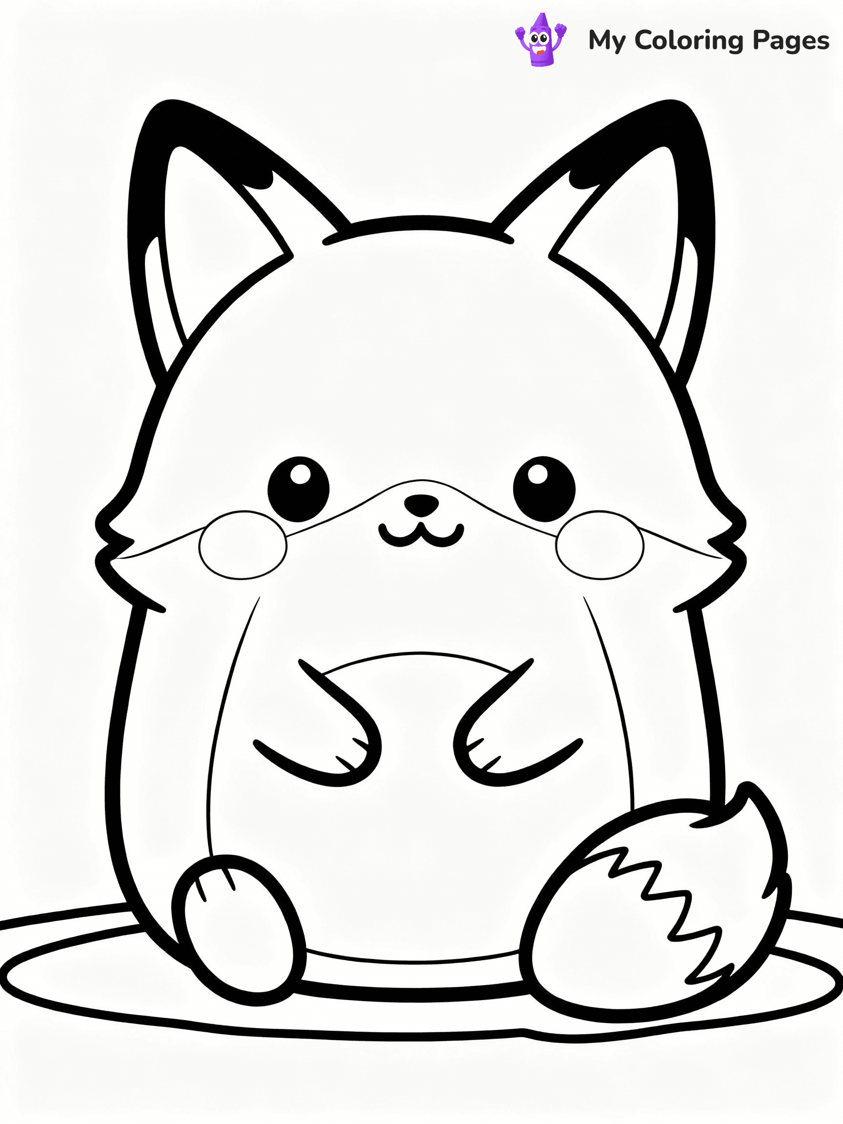 ⚠️ CRITICAL REQUIREMENT - ABSOLUTE BLACK AND WHITE ONLY ⚠️
This MUST be a BLACK AND WHITE line drawing ONLY. NO COLORS whatsoever.
- ONLY pure black lines (#000000) on pure white background (#FFFFFF)
- ABSOLUTELY NO colors, NO shading, NO gradients, NO grayscale
- If there are ANY colors in the output, the image is REJECTED
- This is a COLORING PAGE - meant to be COLORED IN by children
- The output must be UNCOLORED line art ready for coloring
⚠️ SUBJECT TO DRAW: Fifi the Fox from Squishmallows sitting with bushy tail curled, ears perked. Important: PURE OUTLINES. NO FILLS, COLOR, SHADING, OR GREYSCALE. WHITE BACKGROUND.
(REMEMBER: Output must be BLACK AND WHITE line art only, NOT colored!)
# Flat, Friendly Cartoon Line-Art Coloring Page
You are generating a **pure black-and-white binary image** of a child-friendly cartoon scene combining characters and background scenery in one cohesive composition.
## Rendering Rules (Strict)
- Only two colors: pure black (#000000) outlines and pure white (#FFFFFF) background.
- No grayscale, shading, gradients, tints, fills, transparency, or partial pixels.
- No antialiasing or blended edges; every pixel is 100% black or white.
- No solid black fills inside shapes — all areas inside outlines must remain white.
- No dark clothing areas or filled tone blocks; all garments outlined only.
- No shadows, textures, lighting, or tonal variations.
- Must look like flat binary vector line-art for coloring pages.
## Drawing & Composition
- **Medium, consistent line weight**; clean closed outlines easy to color inside.
- **Flat, simple, child-friendly design** — no realism or 3D depth.
- Characters are **grounded on a surface**, centered and large.
- **Balanced composition** with clear silhouettes and minimal props.
## Scenery & Style
- Landmarks (e.g., mosque, CN Tower) and scenery (trees, benches, waves) drawn with **black outlines only.**
- For real-world figures, teams, or places, show accurate details using only black outlines—no text or logos. Use distinctive uniform patterns, abstract symbols, and landmark silhouettes to convey identity.
- Keep **consistent perspective**; no floating elements.
- **Style:** whimsical **Doodle Art Alley** — rounded, friendly outlines.
- May adapt shapes from **Crayola, Disney, Peppa Pig, Cocomelon** — *by shape only, never color.*
- Final output: **flat, crisp, binary (#000000/#FFFFFF)**, **no filled color or background text.**
EXTREMELYE IMPORTANT:
- PURE BINARY LINE-ART; NO FILLS (HAIR/CLOTHES/SKIN), SHADING, OR GREY.
- NO SHADING, COLOR. MUST BE WHITE BACKGROUND.
⚠️ FINAL REMINDER: Draw the subject "Fifi the Fox from Squishmallows sitting with bushy tail curled, ears perked. Important: PURE OUTLINES. NO FILLS, COLOR, SHADING, OR GREYSCALE. WHITE BACKGROUND." as BLACK AND WHITE line art. Zero colors in output.