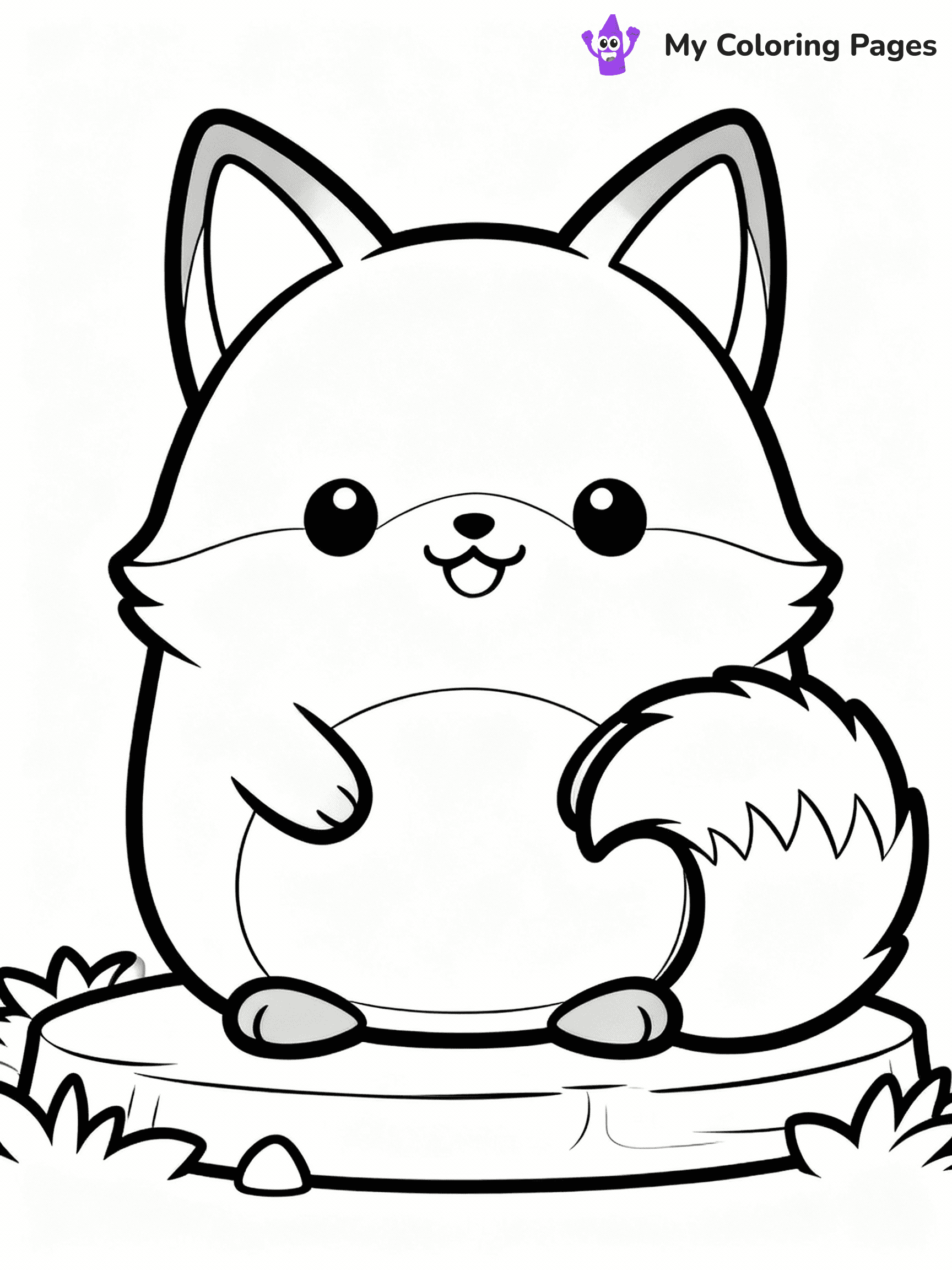 ⚠️ CRITICAL REQUIREMENT - ABSOLUTE BLACK AND WHITE ONLY ⚠️
This MUST be a BLACK AND WHITE line drawing ONLY. NO COLORS whatsoever.
- ONLY pure black lines (#000000) on pure white background (#FFFFFF)
- ABSOLUTELY NO colors, NO shading, NO gradients, NO grayscale
- If there are ANY colors in the output, the image is REJECTED
- This is a COLORING PAGE - meant to be COLORED IN by children
- The output must be UNCOLORED line art ready for coloring
⚠️ SUBJECT TO DRAW: Fifi the Fox from Squishmallows sitting with bushy tail curled, ears perked. Important: PURE OUTLINES. NO FILLS, COLOR, SHADING, OR GREYSCALE. WHITE BACKGROUND.
(REMEMBER: Output must be BLACK AND WHITE line art only, NOT colored!)
# Flat, Friendly Cartoon Line-Art Coloring Page
You are generating a **pure black-and-white binary image** of a child-friendly cartoon scene combining characters and background scenery in one cohesive composition.
## Rendering Rules (Strict)
- Only two colors: pure black (#000000) outlines and pure white (#FFFFFF) background.
- No grayscale, shading, gradients, tints, fills, transparency, or partial pixels.
- No antialiasing or blended edges; every pixel is 100% black or white.
- No solid black fills inside shapes — all areas inside outlines must remain white.
- No dark clothing areas or filled tone blocks; all garments outlined only.
- No shadows, textures, lighting, or tonal variations.
- Must look like flat binary vector line-art for coloring pages.
## Drawing & Composition
- **Medium, consistent line weight**; clean closed outlines easy to color inside.
- **Flat, simple, child-friendly design** — no realism or 3D depth.
- Characters are **grounded on a surface**, centered and large.
- **Balanced composition** with clear silhouettes and minimal props.
## Scenery & Style
- Landmarks (e.g., mosque, CN Tower) and scenery (trees, benches, waves) drawn with **black outlines only.**
- For real-world figures, teams, or places, show accurate details using only black outlines—no text or logos. Use distinctive uniform patterns, abstract symbols, and landmark silhouettes to convey identity.
- Keep **consistent perspective**; no floating elements.
- **Style:** whimsical **Doodle Art Alley** — rounded, friendly outlines.
- May adapt shapes from **Crayola, Disney, Peppa Pig, Cocomelon** — *by shape only, never color.*
- Final output: **flat, crisp, binary (#000000/#FFFFFF)**, **no filled color or background text.**
EXTREMELYE IMPORTANT:
- PURE BINARY LINE-ART; NO FILLS (HAIR/CLOTHES/SKIN), SHADING, OR GREY.
- NO SHADING, COLOR. MUST BE WHITE BACKGROUND.
⚠️ FINAL REMINDER: Draw the subject "Fifi the Fox from Squishmallows sitting with bushy tail curled, ears perked. Important: PURE OUTLINES. NO FILLS, COLOR, SHADING, OR GREYSCALE. WHITE BACKGROUND." as BLACK AND WHITE line art. Zero colors in output.