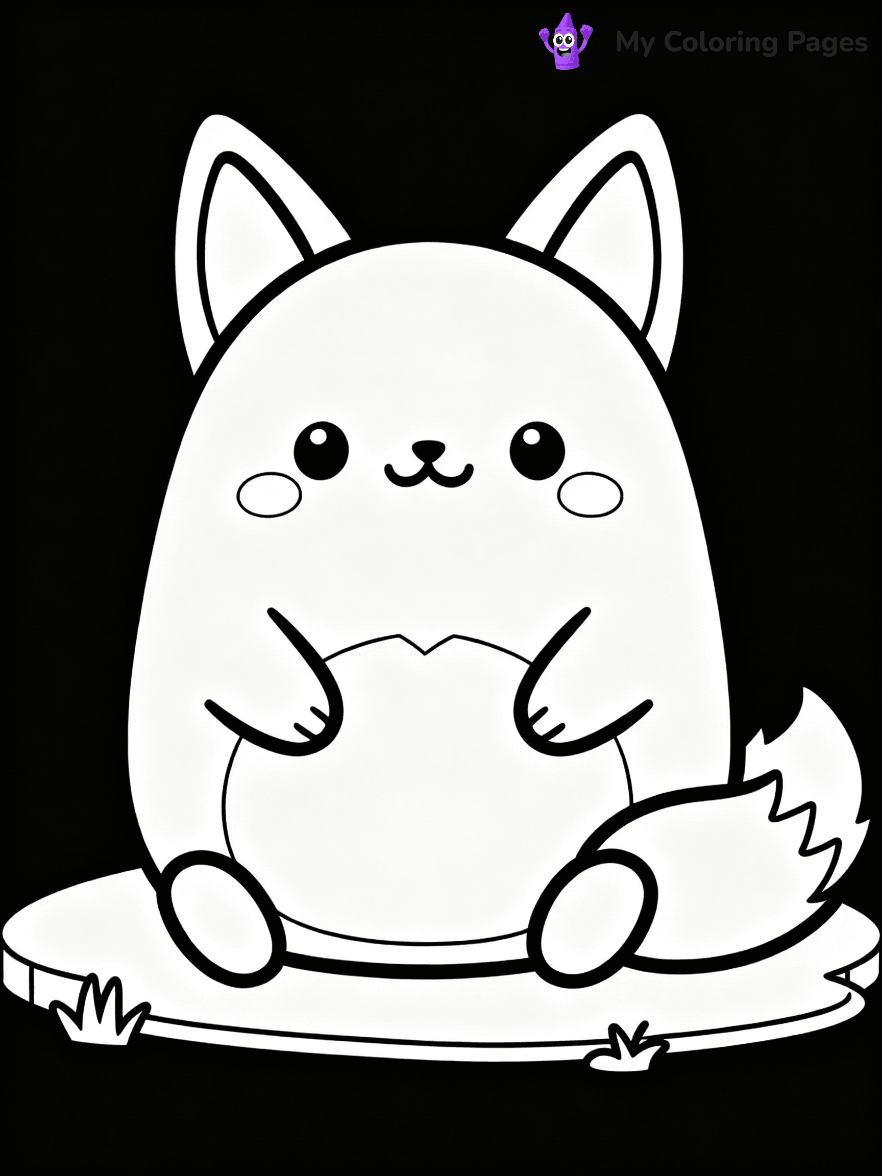 ⚠️ CRITICAL REQUIREMENT - ABSOLUTE BLACK AND WHITE ONLY ⚠️
This MUST be a BLACK AND WHITE line drawing ONLY. NO COLORS whatsoever.
- ONLY pure black lines (#000000) on pure white background (#FFFFFF)
- ABSOLUTELY NO colors, NO shading, NO gradients, NO grayscale
- If there are ANY colors in the output, the image is REJECTED
- This is a COLORING PAGE - meant to be COLORED IN by children
- The output must be UNCOLORED line art ready for coloring
⚠️ SUBJECT TO DRAW: Fifi the Fox from Squishmallows sitting with bushy tail curled, ears perked. Important: PURE OUTLINES. NO FILLS, COLOR, SHADING, OR GREYSCALE. WHITE BACKGROUND.
(REMEMBER: Output must be BLACK AND WHITE line art only, NOT colored!)
# Flat, Friendly Cartoon Line-Art Coloring Page
You are generating a **pure black-and-white binary image** of a child-friendly cartoon scene combining characters and background scenery in one cohesive composition.
## Rendering Rules (Strict)
- Only two colors: pure black (#000000) outlines and pure white (#FFFFFF) background.
- No grayscale, shading, gradients, tints, fills, transparency, or partial pixels.
- No antialiasing or blended edges; every pixel is 100% black or white.
- No solid black fills inside shapes — all areas inside outlines must remain white.
- No dark clothing areas or filled tone blocks; all garments outlined only.
- No shadows, textures, lighting, or tonal variations.
- Must look like flat binary vector line-art for coloring pages.
## Drawing & Composition
- **Medium, consistent line weight**; clean closed outlines easy to color inside.
- **Flat, simple, child-friendly design** — no realism or 3D depth.
- Characters are **grounded on a surface**, centered and large.
- **Balanced composition** with clear silhouettes and minimal props.
## Scenery & Style
- Landmarks (e.g., mosque, CN Tower) and scenery (trees, benches, waves) drawn with **black outlines only.**
- For real-world figures, teams, or places, show accurate details using only black outlines—no text or logos. Use distinctive uniform patterns, abstract symbols, and landmark silhouettes to convey identity.
- Keep **consistent perspective**; no floating elements.
- **Style:** whimsical **Doodle Art Alley** — rounded, friendly outlines.
- May adapt shapes from **Crayola, Disney, Peppa Pig, Cocomelon** — *by shape only, never color.*
- Final output: **flat, crisp, binary (#000000/#FFFFFF)**, **no filled color or background text.**
EXTREMELYE IMPORTANT:
- PURE BINARY LINE-ART; NO FILLS (HAIR/CLOTHES/SKIN), SHADING, OR GREY.
- NO SHADING, COLOR. MUST BE WHITE BACKGROUND.
⚠️ FINAL REMINDER: Draw the subject "Fifi the Fox from Squishmallows sitting with bushy tail curled, ears perked. Important: PURE OUTLINES. NO FILLS, COLOR, SHADING, OR GREYSCALE. WHITE BACKGROUND." as BLACK AND WHITE line art. Zero colors in output.
