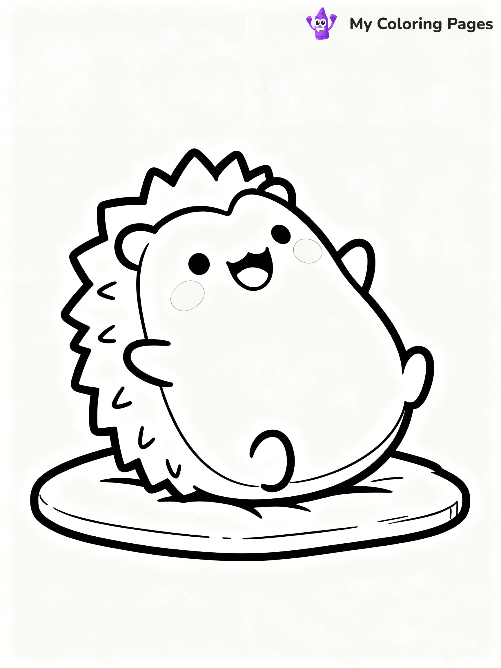 ⚠️ CRITICAL REQUIREMENT - ABSOLUTE BLACK AND WHITE ONLY ⚠️
This MUST be a BLACK AND WHITE line drawing ONLY. NO COLORS whatsoever.
- ONLY pure black lines (#000000) on pure white background (#FFFFFF)
- ABSOLUTELY NO colors, NO shading, NO gradients, NO grayscale
- If there are ANY colors in the output, the image is REJECTED
- This is a COLORING PAGE - meant to be COLORED IN by children
- The output must be UNCOLORED line art ready for coloring
⚠️ SUBJECT TO DRAW: Hans the Hedgehog from Squishmallows rolling on back, spines visible, smile wide. Important: PURE OUTLINES. NO FILLS, COLOR, SHADING, OR GREYSCALE. WHITE BACKGROUND.
(REMEMBER: Output must be BLACK AND WHITE line art only, NOT colored!)
# Flat, Friendly Cartoon Line-Art Coloring Page
You are generating a **pure black-and-white binary image** of a child-friendly cartoon scene combining characters and background scenery in one cohesive composition.
## Rendering Rules (Strict)
- Only two colors: pure black (#000000) outlines and pure white (#FFFFFF) background.
- No grayscale, shading, gradients, tints, fills, transparency, or partial pixels.
- No antialiasing or blended edges; every pixel is 100% black or white.
- No solid black fills inside shapes — all areas inside outlines must remain white.
- No dark clothing areas or filled tone blocks; all garments outlined only.
- No shadows, textures, lighting, or tonal variations.
- Must look like flat binary vector line-art for coloring pages.
## Drawing & Composition
- **Medium, consistent line weight**; clean closed outlines easy to color inside.
- **Flat, simple, child-friendly design** — no realism or 3D depth.
- Characters are **grounded on a surface**, centered and large.
- **Balanced composition** with clear silhouettes and minimal props.
## Scenery & Style
- Landmarks (e.g., mosque, CN Tower) and scenery (trees, benches, waves) drawn with **black outlines only.**
- For real-world figures, teams, or places, show accurate details using only black outlines—no text or logos. Use distinctive uniform patterns, abstract symbols, and landmark silhouettes to convey identity.
- Keep **consistent perspective**; no floating elements.
- **Style:** whimsical **Doodle Art Alley** — rounded, friendly outlines.
- May adapt shapes from **Crayola, Disney, Peppa Pig, Cocomelon** — *by shape only, never color.*
- Final output: **flat, crisp, binary (#000000/#FFFFFF)**, **no filled color or background text.**
EXTREMELYE IMPORTANT:
- PURE BINARY LINE-ART; NO FILLS (HAIR/CLOTHES/SKIN), SHADING, OR GREY.
- NO SHADING, COLOR. MUST BE WHITE BACKGROUND.
⚠️ FINAL REMINDER: Draw the subject "Hans the Hedgehog from Squishmallows rolling on back, spines visible, smile wide. Important: PURE OUTLINES. NO FILLS, COLOR, SHADING, OR GREYSCALE. WHITE BACKGROUND." as BLACK AND WHITE line art. Zero colors in output.