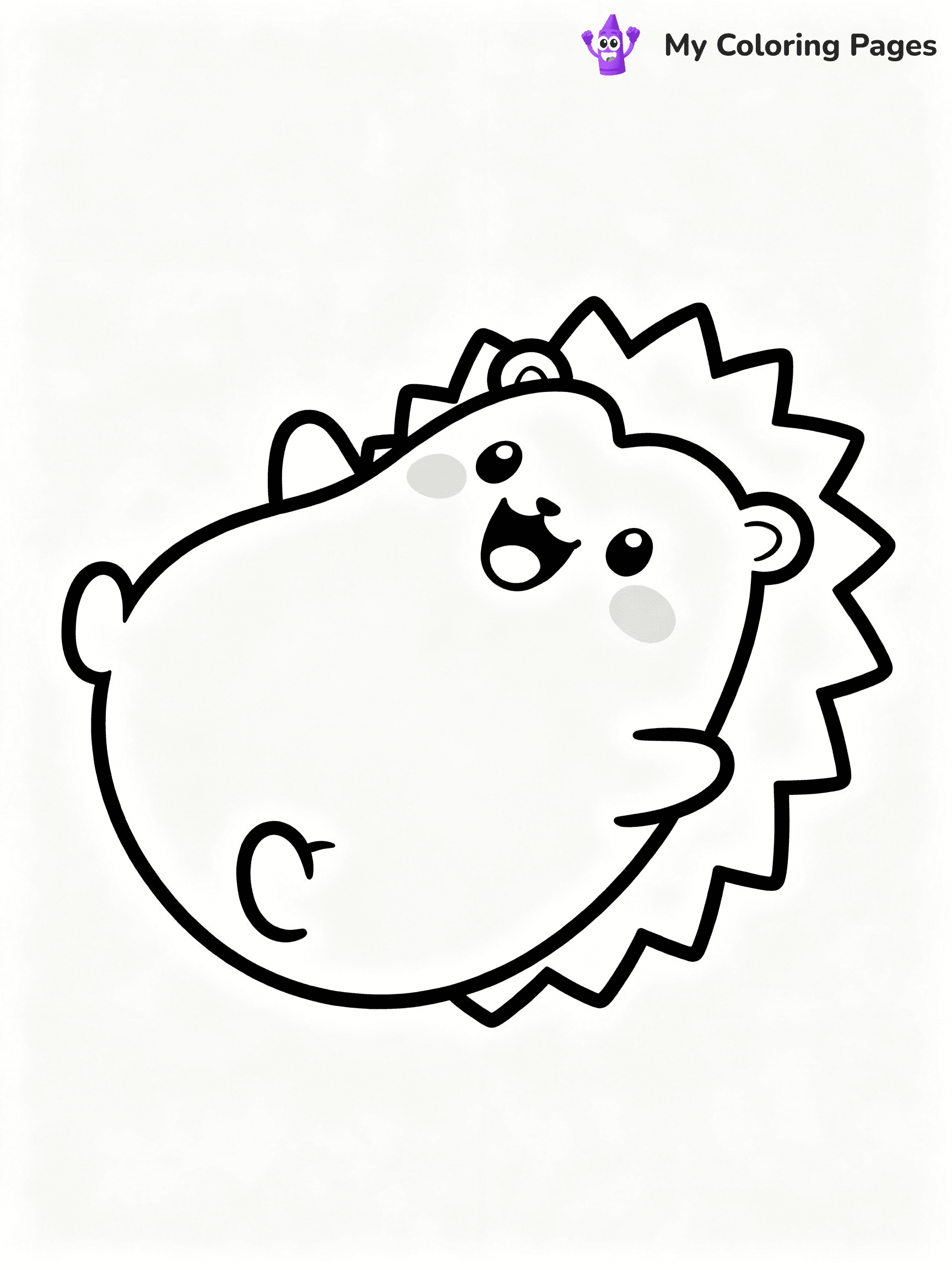 ⚠️ CRITICAL REQUIREMENT - ABSOLUTE BLACK AND WHITE ONLY ⚠️
This MUST be a BLACK AND WHITE line drawing ONLY. NO COLORS whatsoever.
- ONLY pure black lines (#000000) on pure white background (#FFFFFF)
- ABSOLUTELY NO colors, NO shading, NO gradients, NO grayscale
- If there are ANY colors in the output, the image is REJECTED
- This is a COLORING PAGE - meant to be COLORED IN by children
- The output must be UNCOLORED line art ready for coloring
⚠️ SUBJECT TO DRAW: Hans the Hedgehog from Squishmallows rolling on back, spines visible, smile wide. Important: PURE OUTLINES. NO FILLS, COLOR, SHADING, OR GREYSCALE. WHITE BACKGROUND.
(REMEMBER: Output must be BLACK AND WHITE line art only, NOT colored!)
# Flat, Friendly Cartoon Line-Art Coloring Page
You are generating a **pure black-and-white binary image** of a child-friendly cartoon scene combining characters and background scenery in one cohesive composition.
## Rendering Rules (Strict)
- Only two colors: pure black (#000000) outlines and pure white (#FFFFFF) background.
- No grayscale, shading, gradients, tints, fills, transparency, or partial pixels.
- No antialiasing or blended edges; every pixel is 100% black or white.
- No solid black fills inside shapes — all areas inside outlines must remain white.
- No dark clothing areas or filled tone blocks; all garments outlined only.
- No shadows, textures, lighting, or tonal variations.
- Must look like flat binary vector line-art for coloring pages.
## Drawing & Composition
- **Medium, consistent line weight**; clean closed outlines easy to color inside.
- **Flat, simple, child-friendly design** — no realism or 3D depth.
- Characters are **grounded on a surface**, centered and large.
- **Balanced composition** with clear silhouettes and minimal props.
## Scenery & Style
- Landmarks (e.g., mosque, CN Tower) and scenery (trees, benches, waves) drawn with **black outlines only.**
- For real-world figures, teams, or places, show accurate details using only black outlines—no text or logos. Use distinctive uniform patterns, abstract symbols, and landmark silhouettes to convey identity.
- Keep **consistent perspective**; no floating elements.
- **Style:** whimsical **Doodle Art Alley** — rounded, friendly outlines.
- May adapt shapes from **Crayola, Disney, Peppa Pig, Cocomelon** — *by shape only, never color.*
- Final output: **flat, crisp, binary (#000000/#FFFFFF)**, **no filled color or background text.**
EXTREMELYE IMPORTANT:
- PURE BINARY LINE-ART; NO FILLS (HAIR/CLOTHES/SKIN), SHADING, OR GREY.
- NO SHADING, COLOR. MUST BE WHITE BACKGROUND.
⚠️ FINAL REMINDER: Draw the subject "Hans the Hedgehog from Squishmallows rolling on back, spines visible, smile wide. Important: PURE OUTLINES. NO FILLS, COLOR, SHADING, OR GREYSCALE. WHITE BACKGROUND." as BLACK AND WHITE line art. Zero colors in output.