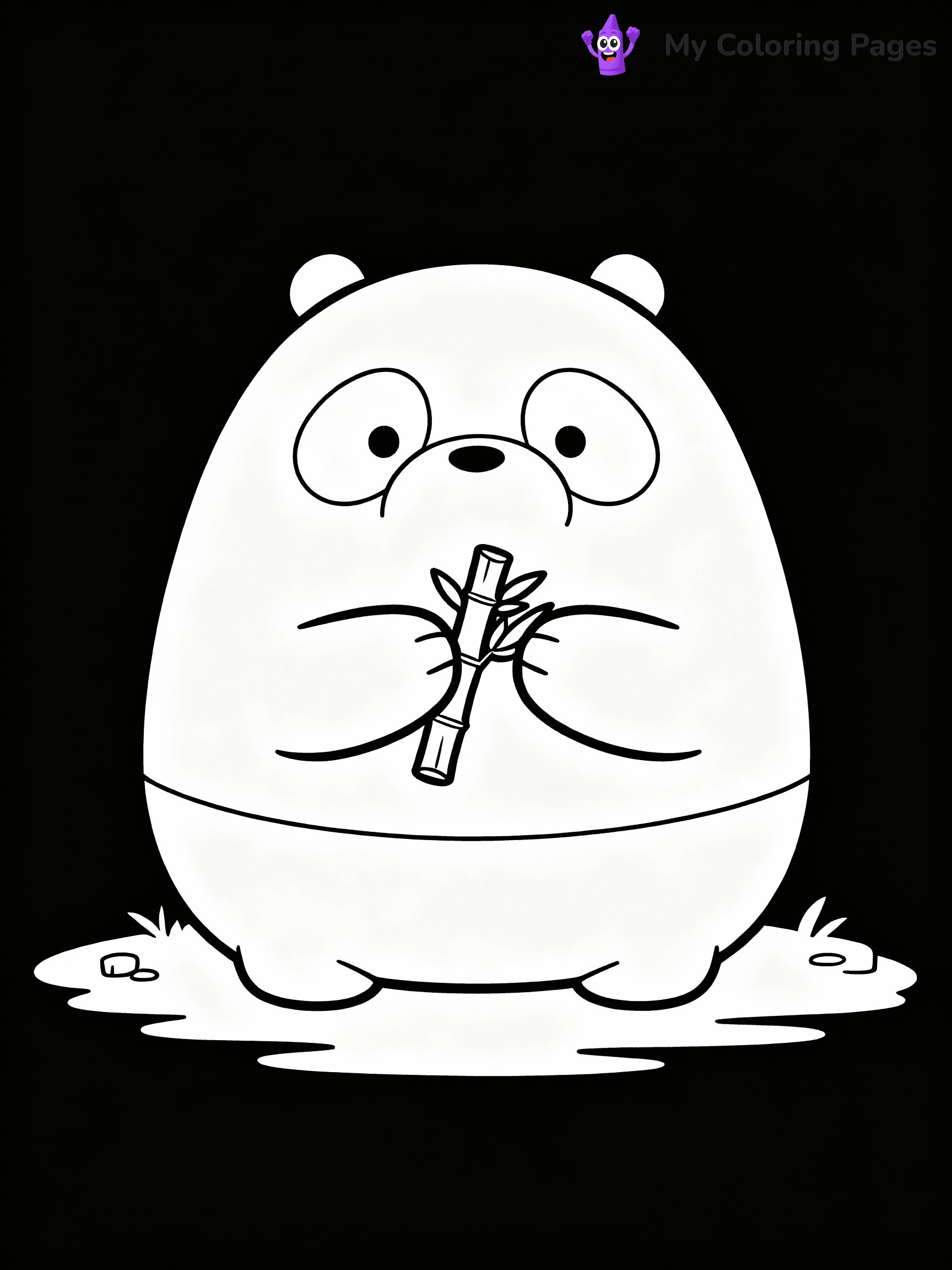 ⚠️ CRITICAL REQUIREMENT - ABSOLUTE BLACK AND WHITE ONLY ⚠️
This MUST be a BLACK AND WHITE line drawing ONLY. NO COLORS whatsoever.
- ONLY pure black lines (#000000) on pure white background (#FFFFFF)
- ABSOLUTELY NO colors, NO shading, NO gradients, NO grayscale
- If there are ANY colors in the output, the image is REJECTED
- This is a COLORING PAGE - meant to be COLORED IN by children
- The output must be UNCOLORED line art ready for coloring
⚠️ SUBJECT TO DRAW: Stanley the Panda from Squishmallows munching bamboo, paws holding stalk. Important: PURE OUTLINES. NO FILLS, COLOR, SHADING, OR GREYSCALE. WHITE BACKGROUND.
(REMEMBER: Output must be BLACK AND WHITE line art only, NOT colored!)
# Flat, Friendly Cartoon Line-Art Coloring Page
You are generating a **pure black-and-white binary image** of a child-friendly cartoon scene combining characters and background scenery in one cohesive composition.
## Rendering Rules (Strict)
- Only two colors: pure black (#000000) outlines and pure white (#FFFFFF) background.
- No grayscale, shading, gradients, tints, fills, transparency, or partial pixels.
- No antialiasing or blended edges; every pixel is 100% black or white.
- No solid black fills inside shapes — all areas inside outlines must remain white.
- No dark clothing areas or filled tone blocks; all garments outlined only.
- No shadows, textures, lighting, or tonal variations.
- Must look like flat binary vector line-art for coloring pages.
## Drawing & Composition
- **Medium, consistent line weight**; clean closed outlines easy to color inside.
- **Flat, simple, child-friendly design** — no realism or 3D depth.
- Characters are **grounded on a surface**, centered and large.
- **Balanced composition** with clear silhouettes and minimal props.
## Scenery & Style
- Landmarks (e.g., mosque, CN Tower) and scenery (trees, benches, waves) drawn with **black outlines only.**
- For real-world figures, teams, or places, show accurate details using only black outlines—no text or logos. Use distinctive uniform patterns, abstract symbols, and landmark silhouettes to convey identity.
- Keep **consistent perspective**; no floating elements.
- **Style:** whimsical **Doodle Art Alley** — rounded, friendly outlines.
- May adapt shapes from **Crayola, Disney, Peppa Pig, Cocomelon** — *by shape only, never color.*
- Final output: **flat, crisp, binary (#000000/#FFFFFF)**, **no filled color or background text.**
EXTREMELYE IMPORTANT:
- PURE BINARY LINE-ART; NO FILLS (HAIR/CLOTHES/SKIN), SHADING, OR GREY.
- NO SHADING, COLOR. MUST BE WHITE BACKGROUND.
⚠️ FINAL REMINDER: Draw the subject "Stanley the Panda from Squishmallows munching bamboo, paws holding stalk. Important: PURE OUTLINES. NO FILLS, COLOR, SHADING, OR GREYSCALE. WHITE BACKGROUND." as BLACK AND WHITE line art. Zero colors in output.