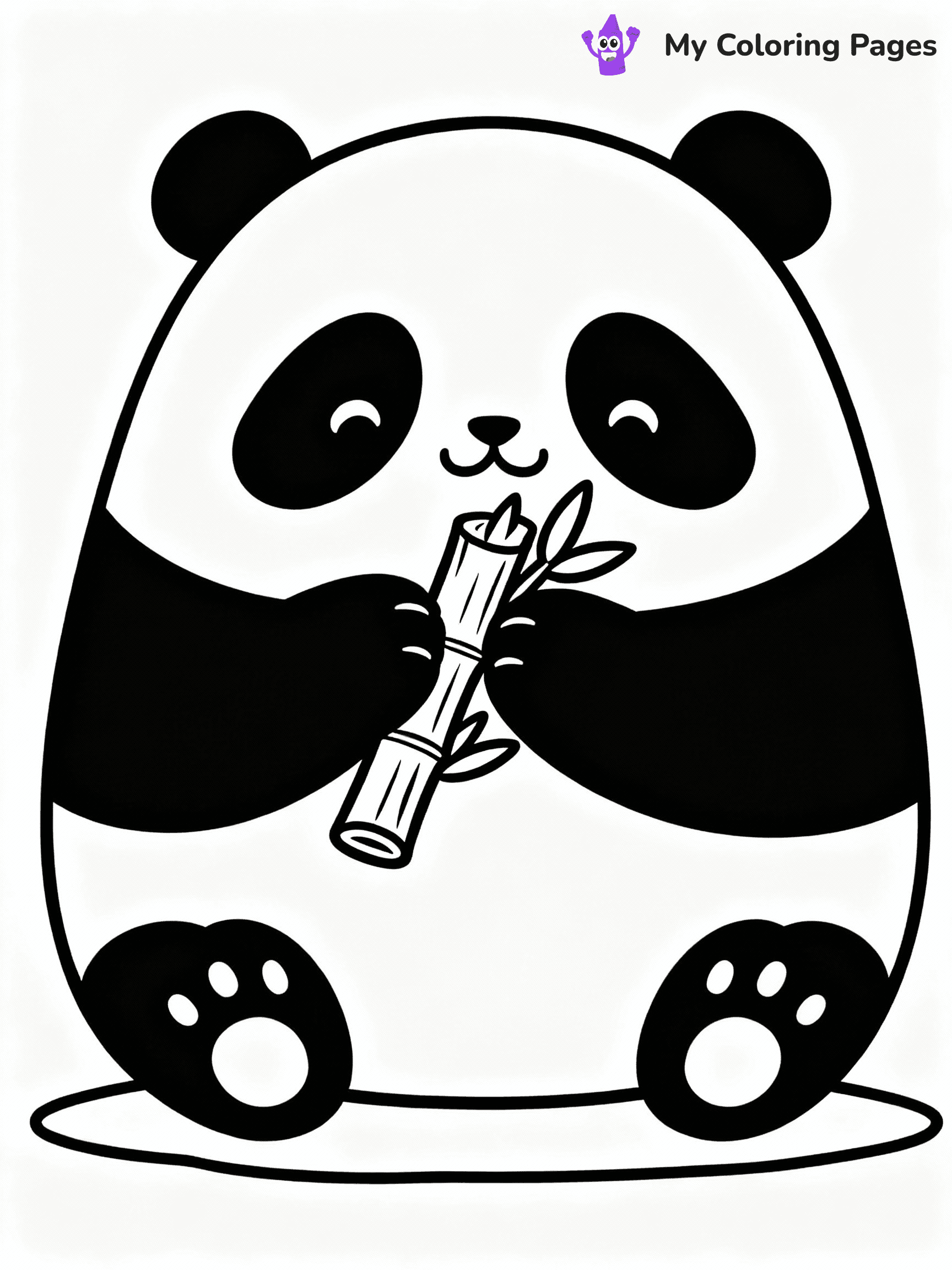 ⚠️ CRITICAL REQUIREMENT - ABSOLUTE BLACK AND WHITE ONLY ⚠️
This MUST be a BLACK AND WHITE line drawing ONLY. NO COLORS whatsoever.
- ONLY pure black lines (#000000) on pure white background (#FFFFFF)
- ABSOLUTELY NO colors, NO shading, NO gradients, NO grayscale
- If there are ANY colors in the output, the image is REJECTED
- This is a COLORING PAGE - meant to be COLORED IN by children
- The output must be UNCOLORED line art ready for coloring
⚠️ SUBJECT TO DRAW: Stanley the Panda from Squishmallows munching bamboo, paws holding stalk. Important: PURE OUTLINES. NO FILLS, COLOR, SHADING, OR GREYSCALE. WHITE BACKGROUND.
(REMEMBER: Output must be BLACK AND WHITE line art only, NOT colored!)
# Flat, Friendly Cartoon Line-Art Coloring Page
You are generating a **pure black-and-white binary image** of a child-friendly cartoon scene combining characters and background scenery in one cohesive composition.
## Rendering Rules (Strict)
- Only two colors: pure black (#000000) outlines and pure white (#FFFFFF) background.
- No grayscale, shading, gradients, tints, fills, transparency, or partial pixels.
- No antialiasing or blended edges; every pixel is 100% black or white.
- No solid black fills inside shapes — all areas inside outlines must remain white.
- No dark clothing areas or filled tone blocks; all garments outlined only.
- No shadows, textures, lighting, or tonal variations.
- Must look like flat binary vector line-art for coloring pages.
## Drawing & Composition
- **Medium, consistent line weight**; clean closed outlines easy to color inside.
- **Flat, simple, child-friendly design** — no realism or 3D depth.
- Characters are **grounded on a surface**, centered and large.
- **Balanced composition** with clear silhouettes and minimal props.
## Scenery & Style
- Landmarks (e.g., mosque, CN Tower) and scenery (trees, benches, waves) drawn with **black outlines only.**
- For real-world figures, teams, or places, show accurate details using only black outlines—no text or logos. Use distinctive uniform patterns, abstract symbols, and landmark silhouettes to convey identity.
- Keep **consistent perspective**; no floating elements.
- **Style:** whimsical **Doodle Art Alley** — rounded, friendly outlines.
- May adapt shapes from **Crayola, Disney, Peppa Pig, Cocomelon** — *by shape only, never color.*
- Final output: **flat, crisp, binary (#000000/#FFFFFF)**, **no filled color or background text.**
EXTREMELYE IMPORTANT:
- PURE BINARY LINE-ART; NO FILLS (HAIR/CLOTHES/SKIN), SHADING, OR GREY.
- NO SHADING, COLOR. MUST BE WHITE BACKGROUND.
⚠️ FINAL REMINDER: Draw the subject "Stanley the Panda from Squishmallows munching bamboo, paws holding stalk. Important: PURE OUTLINES. NO FILLS, COLOR, SHADING, OR GREYSCALE. WHITE BACKGROUND." as BLACK AND WHITE line art. Zero colors in output.