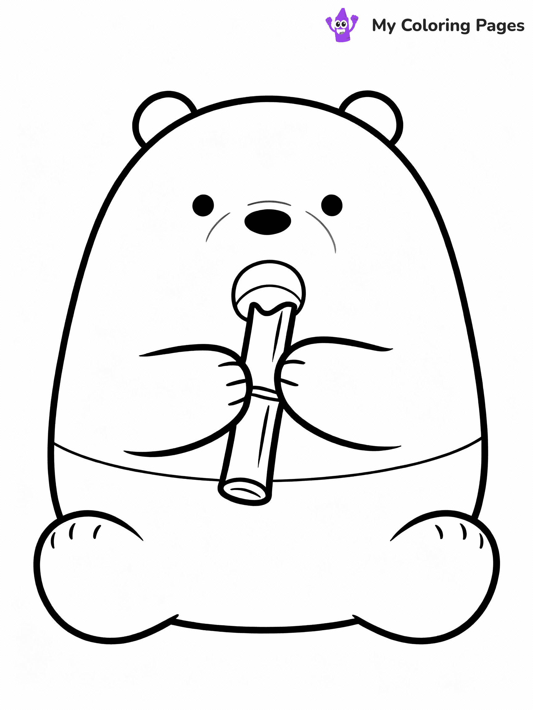 ⚠️ CRITICAL REQUIREMENT - ABSOLUTE BLACK AND WHITE ONLY ⚠️
This MUST be a BLACK AND WHITE line drawing ONLY. NO COLORS whatsoever.
- ONLY pure black lines (#000000) on pure white background (#FFFFFF)
- ABSOLUTELY NO colors, NO shading, NO gradients, NO grayscale
- If there are ANY colors in the output, the image is REJECTED
- This is a COLORING PAGE - meant to be COLORED IN by children
- The output must be UNCOLORED line art ready for coloring
⚠️ SUBJECT TO DRAW: Stanley the Panda from Squishmallows munching bamboo, paws holding stalk. Important: PURE OUTLINES. NO FILLS, COLOR, SHADING, OR GREYSCALE. WHITE BACKGROUND.
(REMEMBER: Output must be BLACK AND WHITE line art only, NOT colored!)
# Flat, Friendly Cartoon Line-Art Coloring Page
You are generating a **pure black-and-white binary image** of a child-friendly cartoon scene combining characters and background scenery in one cohesive composition.
## Rendering Rules (Strict)
- Only two colors: pure black (#000000) outlines and pure white (#FFFFFF) background.
- No grayscale, shading, gradients, tints, fills, transparency, or partial pixels.
- No antialiasing or blended edges; every pixel is 100% black or white.
- No solid black fills inside shapes — all areas inside outlines must remain white.
- No dark clothing areas or filled tone blocks; all garments outlined only.
- No shadows, textures, lighting, or tonal variations.
- Must look like flat binary vector line-art for coloring pages.
## Drawing & Composition
- **Medium, consistent line weight**; clean closed outlines easy to color inside.
- **Flat, simple, child-friendly design** — no realism or 3D depth.
- Characters are **grounded on a surface**, centered and large.
- **Balanced composition** with clear silhouettes and minimal props.
## Scenery & Style
- Landmarks (e.g., mosque, CN Tower) and scenery (trees, benches, waves) drawn with **black outlines only.**
- For real-world figures, teams, or places, show accurate details using only black outlines—no text or logos. Use distinctive uniform patterns, abstract symbols, and landmark silhouettes to convey identity.
- Keep **consistent perspective**; no floating elements.
- **Style:** whimsical **Doodle Art Alley** — rounded, friendly outlines.
- May adapt shapes from **Crayola, Disney, Peppa Pig, Cocomelon** — *by shape only, never color.*
- Final output: **flat, crisp, binary (#000000/#FFFFFF)**, **no filled color or background text.**
EXTREMELYE IMPORTANT:
- PURE BINARY LINE-ART; NO FILLS (HAIR/CLOTHES/SKIN), SHADING, OR GREY.
- NO SHADING, COLOR. MUST BE WHITE BACKGROUND.
⚠️ FINAL REMINDER: Draw the subject "Stanley the Panda from Squishmallows munching bamboo, paws holding stalk. Important: PURE OUTLINES. NO FILLS, COLOR, SHADING, OR GREYSCALE. WHITE BACKGROUND." as BLACK AND WHITE line art. Zero colors in output.