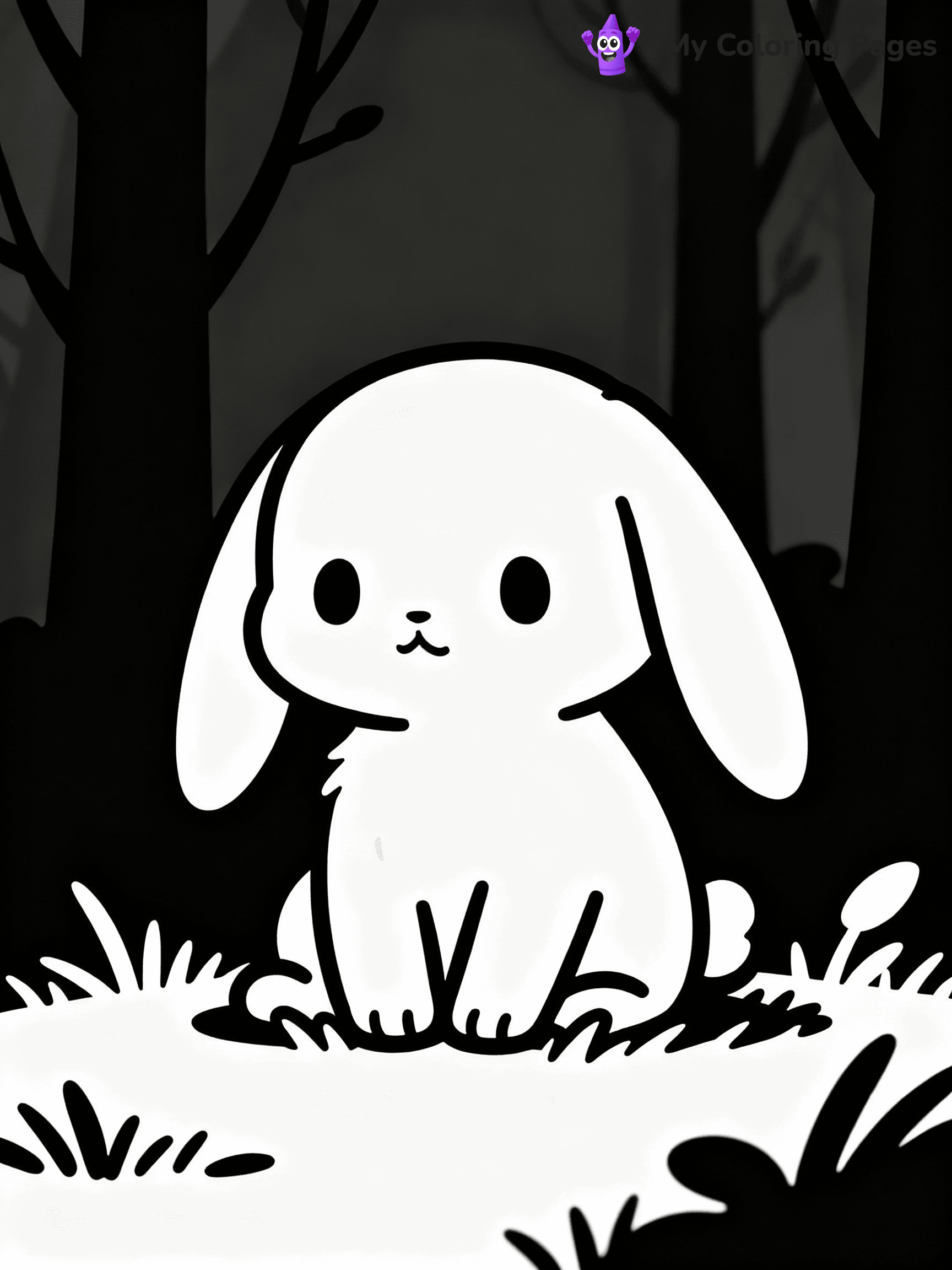 ⚠️ CRITICAL REQUIREMENT - ABSOLUTE BLACK AND WHITE ONLY ⚠️
This MUST be a BLACK AND WHITE line drawing ONLY. NO COLORS whatsoever.
- ONLY pure black lines (#000000) on pure white background (#FFFFFF)
- ABSOLUTELY NO colors, NO shading, NO gradients, NO grayscale
- If there are ANY colors in the output, the image is REJECTED
- This is a COLORING PAGE - meant to be COLORED IN by children
- The output must be UNCOLORED line art ready for coloring
⚠️ SUBJECT TO DRAW: Bashful bunny from a whimsical forest, ears drooping, sitting on grass. Important: PURE OUTLINES. NO FILLS, COLOR, SHADING, OR GREYSCALE. WHITE BACKGROUND.
(REMEMBER: Output must be BLACK AND WHITE line art only, NOT colored!)
# Flat, Friendly Cartoon Line-Art Coloring Page
You are generating a **pure black-and-white binary image** of a child-friendly cartoon scene combining characters and background scenery in one cohesive composition.
## Rendering Rules (Strict)
- Only two colors: pure black (#000000) outlines and pure white (#FFFFFF) background.
- No grayscale, shading, gradients, tints, fills, transparency, or partial pixels.
- No antialiasing or blended edges; every pixel is 100% black or white.
- No solid black fills inside shapes — all areas inside outlines must remain white.
- No dark clothing areas or filled tone blocks; all garments outlined only.
- No shadows, textures, lighting, or tonal variations.
- Must look like flat binary vector line-art for coloring pages.
## Drawing & Composition
- **Medium, consistent line weight**; clean closed outlines easy to color inside.
- **Flat, simple, child-friendly design** — no realism or 3D depth.
- Characters are **grounded on a surface**, centered and large.
- **Balanced composition** with clear silhouettes and minimal props.
## Scenery & Style
- Landmarks (e.g., mosque, CN Tower) and scenery (trees, benches, waves) drawn with **black outlines only.**
- For real-world figures, teams, or places, show accurate details using only black outlines—no text or logos. Use distinctive uniform patterns, abstract symbols, and landmark silhouettes to convey identity.
- Keep **consistent perspective**; no floating elements.
- **Style:** whimsical **Doodle Art Alley** — rounded, friendly outlines.
- May adapt shapes from **Crayola, Disney, Peppa Pig, Cocomelon** — *by shape only, never color.*
- Final output: **flat, crisp, binary (#000000/#FFFFFF)**, **no filled color or background text.**
EXTREMELYE IMPORTANT:
- PURE BINARY LINE-ART; NO FILLS (HAIR/CLOTHES/SKIN), SHADING, OR GREY.
- NO SHADING, COLOR. MUST BE WHITE BACKGROUND.
⚠️ FINAL REMINDER: Draw the subject "Bashful bunny from a whimsical forest, ears drooping, sitting on grass. Important: PURE OUTLINES. NO FILLS, COLOR, SHADING, OR GREYSCALE. WHITE BACKGROUND." as BLACK AND WHITE line art. Zero colors in output.