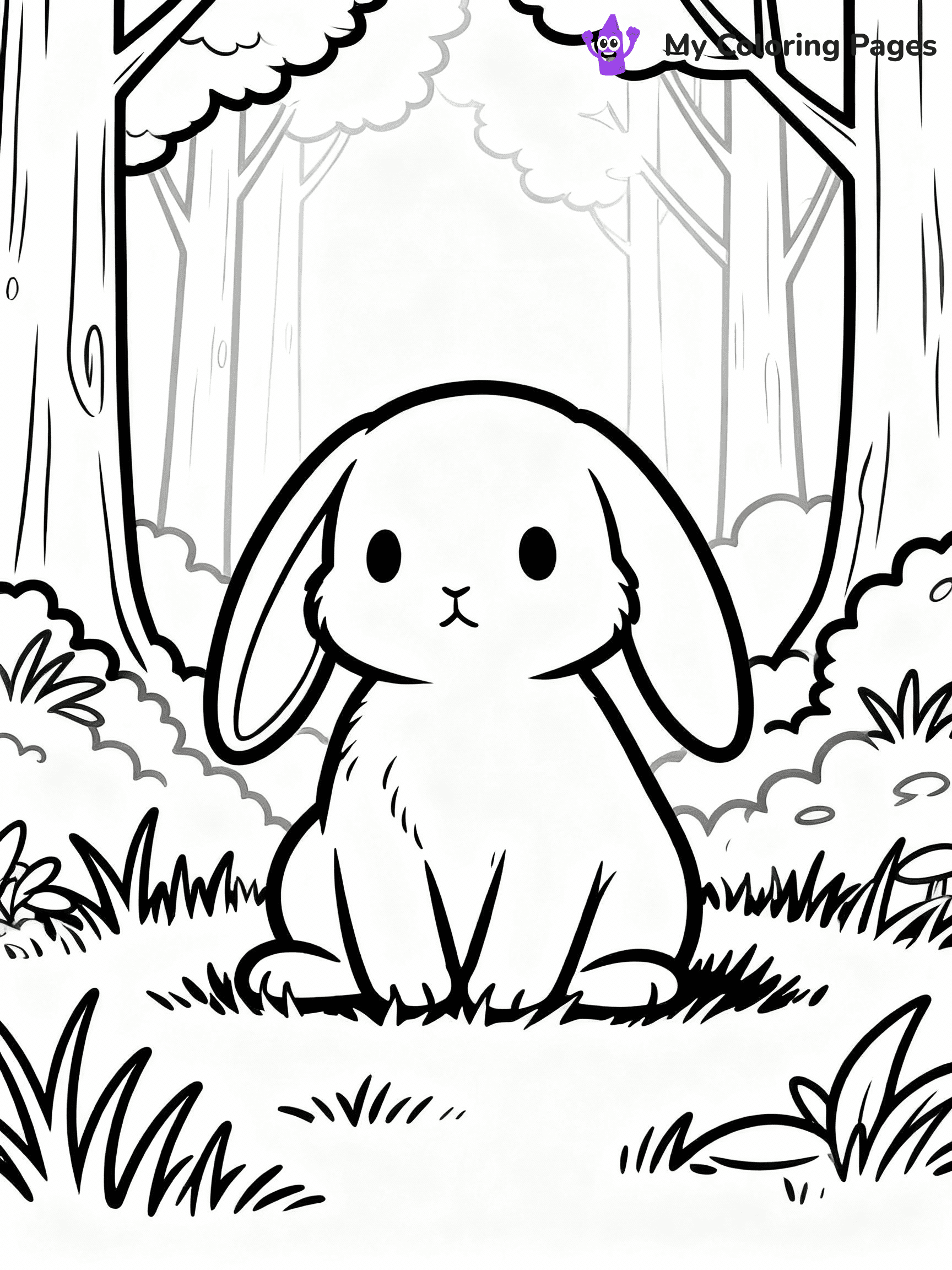 ⚠️ CRITICAL REQUIREMENT - ABSOLUTE BLACK AND WHITE ONLY ⚠️
This MUST be a BLACK AND WHITE line drawing ONLY. NO COLORS whatsoever.
- ONLY pure black lines (#000000) on pure white background (#FFFFFF)
- ABSOLUTELY NO colors, NO shading, NO gradients, NO grayscale
- If there are ANY colors in the output, the image is REJECTED
- This is a COLORING PAGE - meant to be COLORED IN by children
- The output must be UNCOLORED line art ready for coloring
⚠️ SUBJECT TO DRAW: Bashful bunny from a whimsical forest, ears drooping, sitting on grass. Important: PURE OUTLINES. NO FILLS, COLOR, SHADING, OR GREYSCALE. WHITE BACKGROUND.
(REMEMBER: Output must be BLACK AND WHITE line art only, NOT colored!)
# Flat, Friendly Cartoon Line-Art Coloring Page
You are generating a **pure black-and-white binary image** of a child-friendly cartoon scene combining characters and background scenery in one cohesive composition.
## Rendering Rules (Strict)
- Only two colors: pure black (#000000) outlines and pure white (#FFFFFF) background.
- No grayscale, shading, gradients, tints, fills, transparency, or partial pixels.
- No antialiasing or blended edges; every pixel is 100% black or white.
- No solid black fills inside shapes — all areas inside outlines must remain white.
- No dark clothing areas or filled tone blocks; all garments outlined only.
- No shadows, textures, lighting, or tonal variations.
- Must look like flat binary vector line-art for coloring pages.
## Drawing & Composition
- **Medium, consistent line weight**; clean closed outlines easy to color inside.
- **Flat, simple, child-friendly design** — no realism or 3D depth.
- Characters are **grounded on a surface**, centered and large.
- **Balanced composition** with clear silhouettes and minimal props.
## Scenery & Style
- Landmarks (e.g., mosque, CN Tower) and scenery (trees, benches, waves) drawn with **black outlines only.**
- For real-world figures, teams, or places, show accurate details using only black outlines—no text or logos. Use distinctive uniform patterns, abstract symbols, and landmark silhouettes to convey identity.
- Keep **consistent perspective**; no floating elements.
- **Style:** whimsical **Doodle Art Alley** — rounded, friendly outlines.
- May adapt shapes from **Crayola, Disney, Peppa Pig, Cocomelon** — *by shape only, never color.*
- Final output: **flat, crisp, binary (#000000/#FFFFFF)**, **no filled color or background text.**
EXTREMELYE IMPORTANT:
- PURE BINARY LINE-ART; NO FILLS (HAIR/CLOTHES/SKIN), SHADING, OR GREY.
- NO SHADING, COLOR. MUST BE WHITE BACKGROUND.
⚠️ FINAL REMINDER: Draw the subject "Bashful bunny from a whimsical forest, ears drooping, sitting on grass. Important: PURE OUTLINES. NO FILLS, COLOR, SHADING, OR GREYSCALE. WHITE BACKGROUND." as BLACK AND WHITE line art. Zero colors in output.