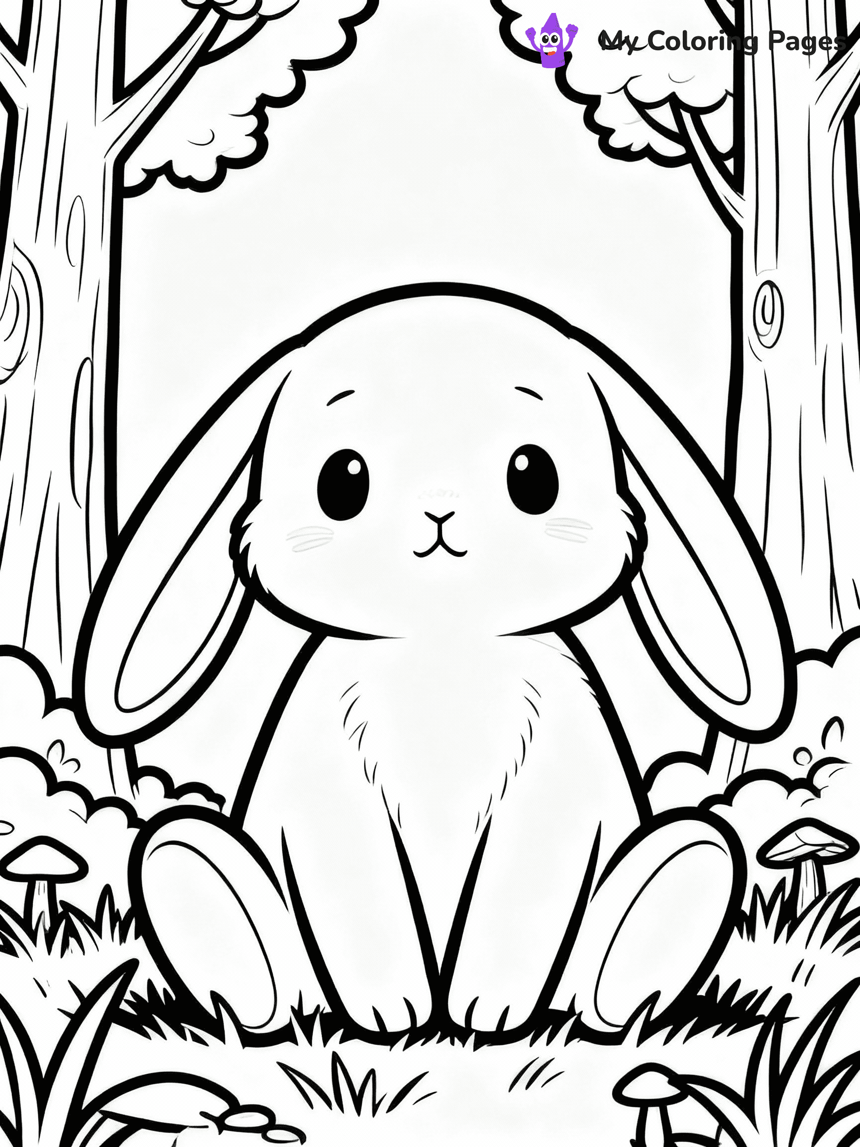 ⚠️ CRITICAL REQUIREMENT - ABSOLUTE BLACK AND WHITE ONLY ⚠️
This MUST be a BLACK AND WHITE line drawing ONLY. NO COLORS whatsoever.
- ONLY pure black lines (#000000) on pure white background (#FFFFFF)
- ABSOLUTELY NO colors, NO shading, NO gradients, NO grayscale
- If there are ANY colors in the output, the image is REJECTED
- This is a COLORING PAGE - meant to be COLORED IN by children
- The output must be UNCOLORED line art ready for coloring
⚠️ SUBJECT TO DRAW: Bashful bunny from a whimsical forest, ears drooping, sitting on grass. Important: PURE OUTLINES. NO FILLS, COLOR, SHADING, OR GREYSCALE. WHITE BACKGROUND.
(REMEMBER: Output must be BLACK AND WHITE line art only, NOT colored!)
# Flat, Friendly Cartoon Line-Art Coloring Page
You are generating a **pure black-and-white binary image** of a child-friendly cartoon scene combining characters and background scenery in one cohesive composition.
## Rendering Rules (Strict)
- Only two colors: pure black (#000000) outlines and pure white (#FFFFFF) background.
- No grayscale, shading, gradients, tints, fills, transparency, or partial pixels.
- No antialiasing or blended edges; every pixel is 100% black or white.
- No solid black fills inside shapes — all areas inside outlines must remain white.
- No dark clothing areas or filled tone blocks; all garments outlined only.
- No shadows, textures, lighting, or tonal variations.
- Must look like flat binary vector line-art for coloring pages.
## Drawing & Composition
- **Medium, consistent line weight**; clean closed outlines easy to color inside.
- **Flat, simple, child-friendly design** — no realism or 3D depth.
- Characters are **grounded on a surface**, centered and large.
- **Balanced composition** with clear silhouettes and minimal props.
## Scenery & Style
- Landmarks (e.g., mosque, CN Tower) and scenery (trees, benches, waves) drawn with **black outlines only.**
- For real-world figures, teams, or places, show accurate details using only black outlines—no text or logos. Use distinctive uniform patterns, abstract symbols, and landmark silhouettes to convey identity.
- Keep **consistent perspective**; no floating elements.
- **Style:** whimsical **Doodle Art Alley** — rounded, friendly outlines.
- May adapt shapes from **Crayola, Disney, Peppa Pig, Cocomelon** — *by shape only, never color.*
- Final output: **flat, crisp, binary (#000000/#FFFFFF)**, **no filled color or background text.**
EXTREMELYE IMPORTANT:
- PURE BINARY LINE-ART; NO FILLS (HAIR/CLOTHES/SKIN), SHADING, OR GREY.
- NO SHADING, COLOR. MUST BE WHITE BACKGROUND.
⚠️ FINAL REMINDER: Draw the subject "Bashful bunny from a whimsical forest, ears drooping, sitting on grass. Important: PURE OUTLINES. NO FILLS, COLOR, SHADING, OR GREYSCALE. WHITE BACKGROUND." as BLACK AND WHITE line art. Zero colors in output.