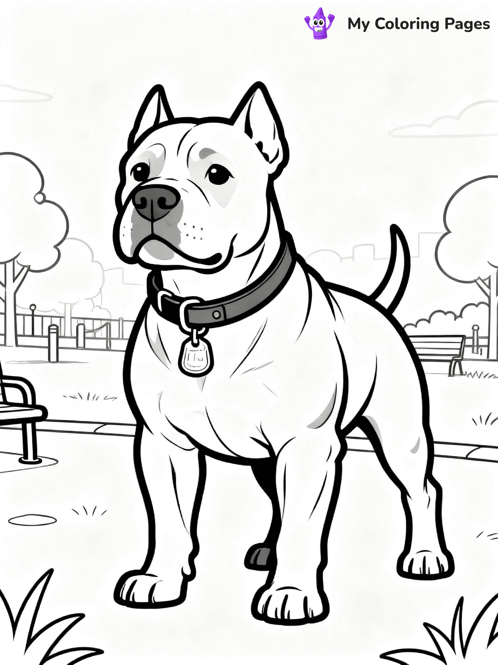 Pitbull Coloring Pages - 20