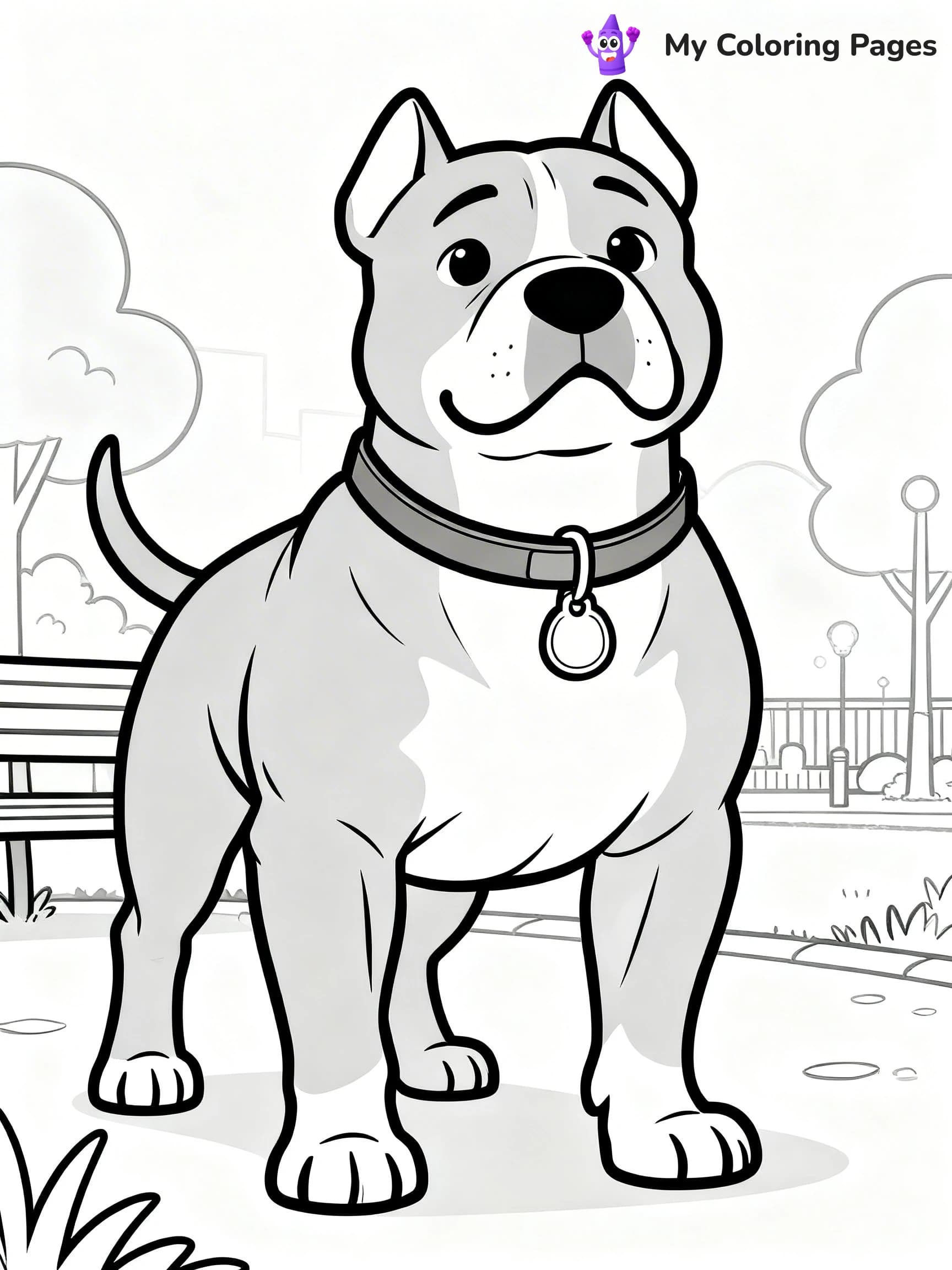 Pitbull Coloring Pages - 19