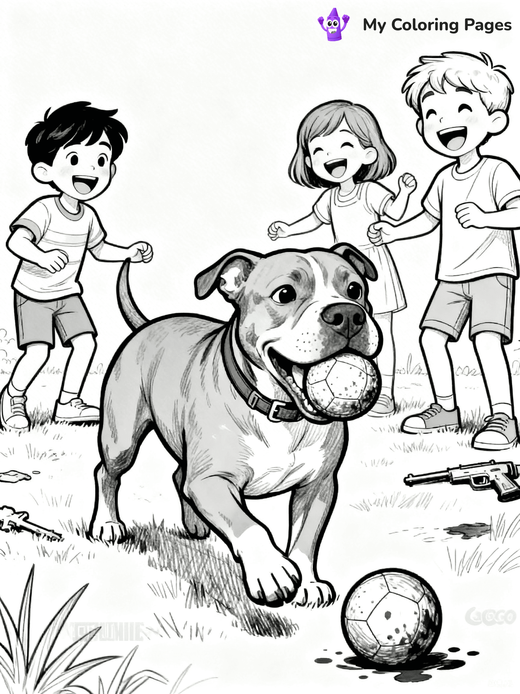 Pitbull Coloring Pages - 16