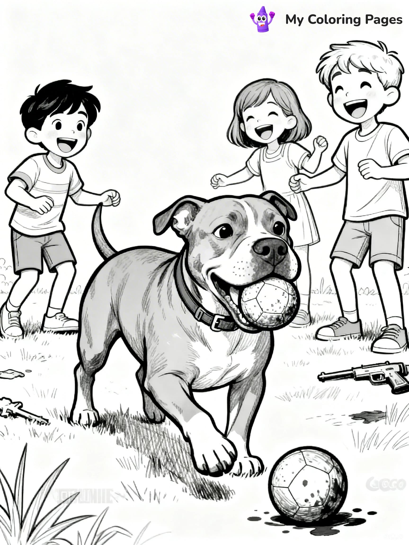 Pitbull Coloring Pages - 16