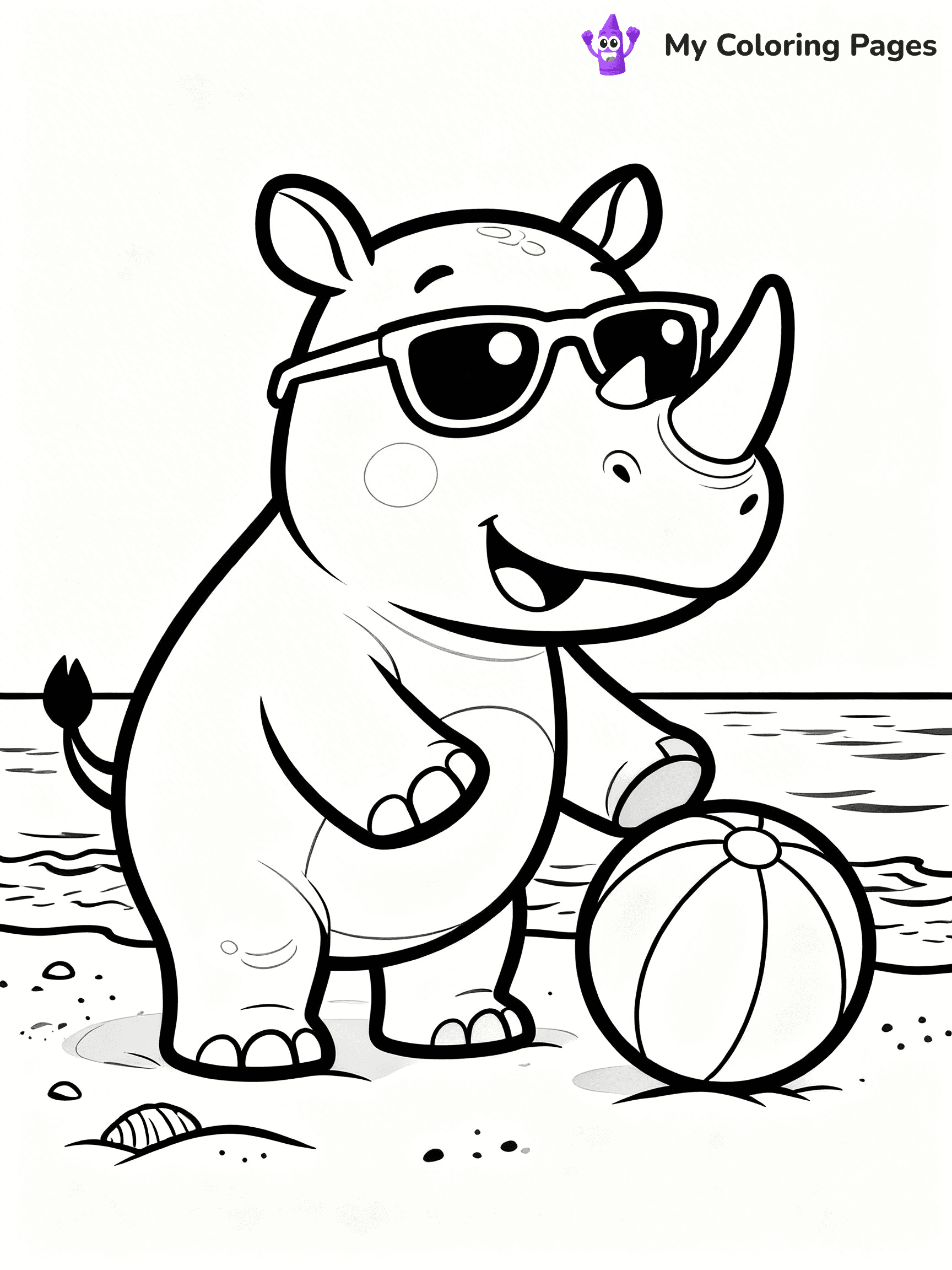 Rhino Coloring Pages - 39